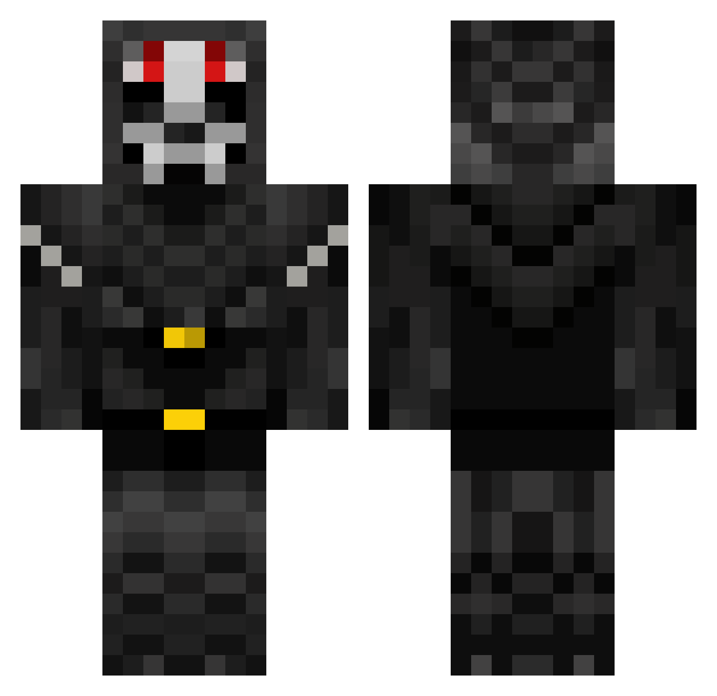 0to_nero Minecraft skin, front and back view