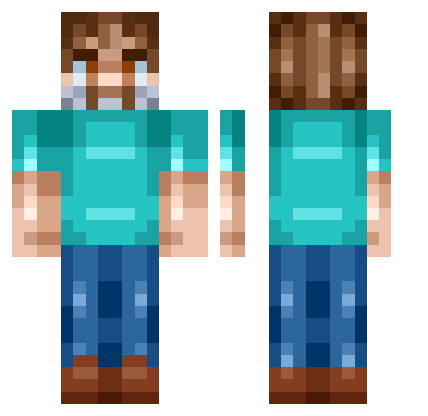 Gerrie_Elektries Minecraft skin, front and back view