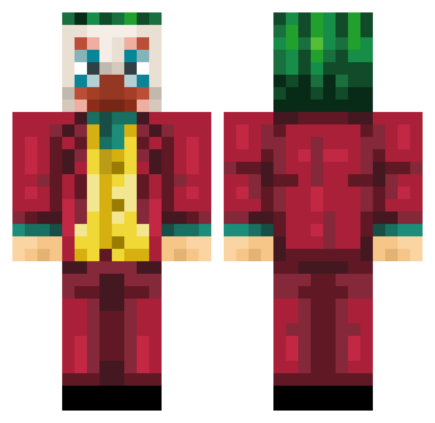 YusufEsad_2010 Minecraft skin, front and back view