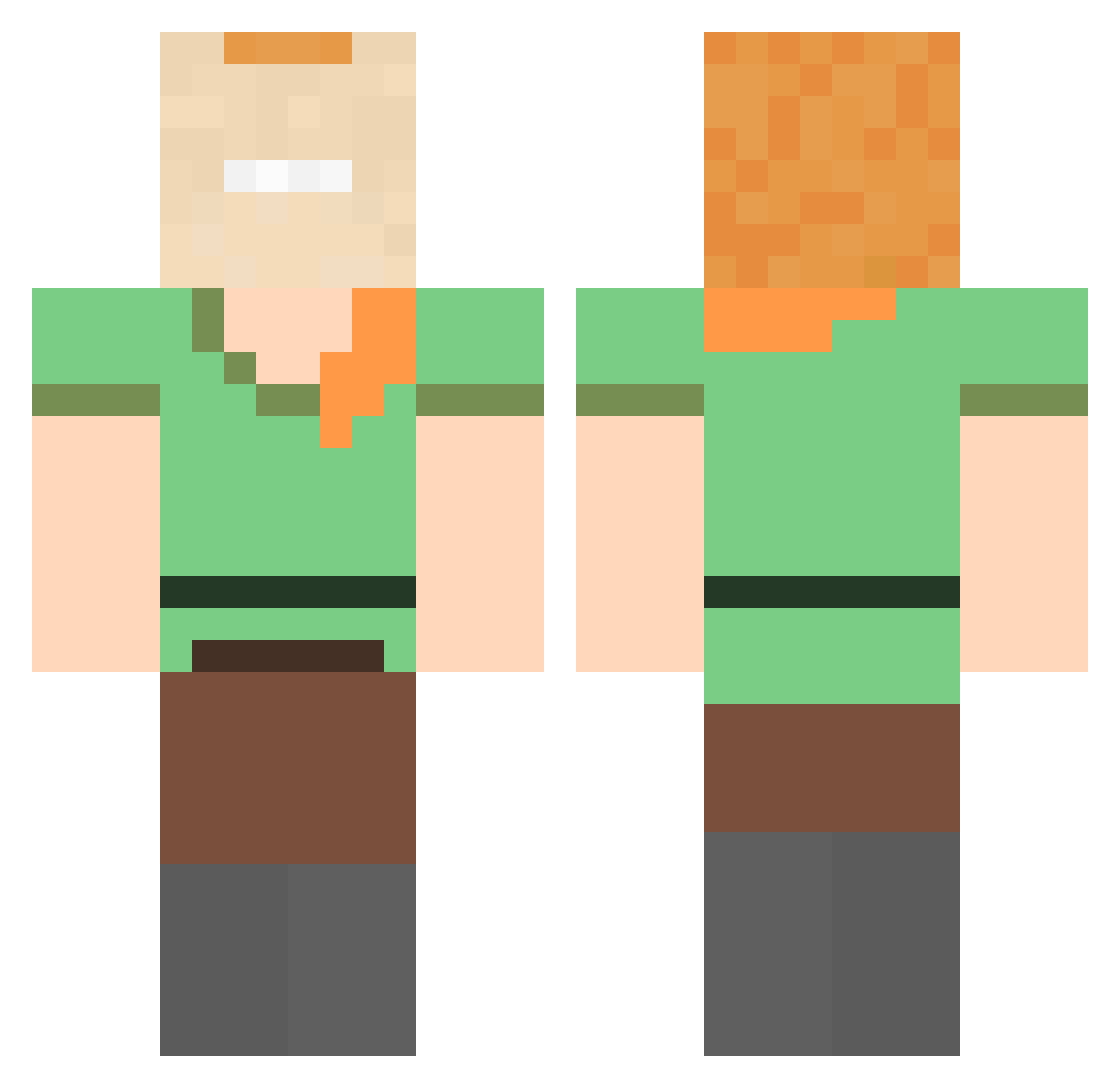 xRazoRchange Minecraft skin, front and back view