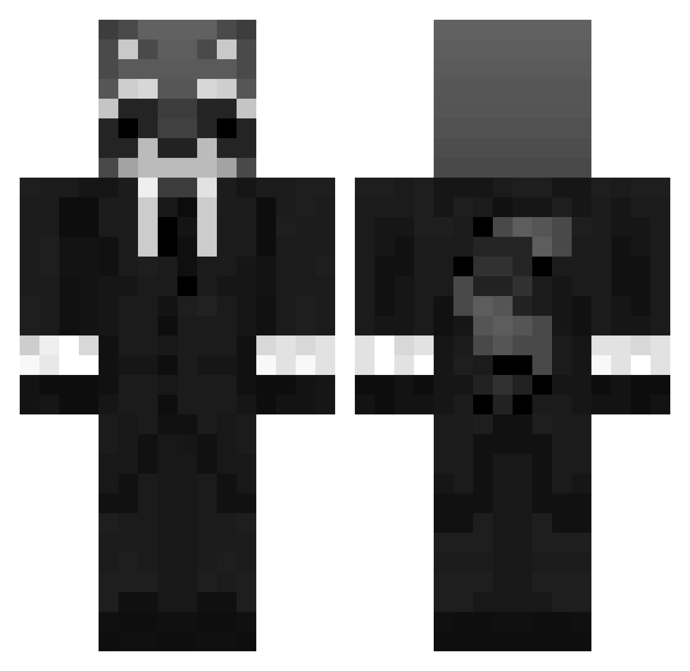 ItsSquishyy Minecraft skin, front and back view