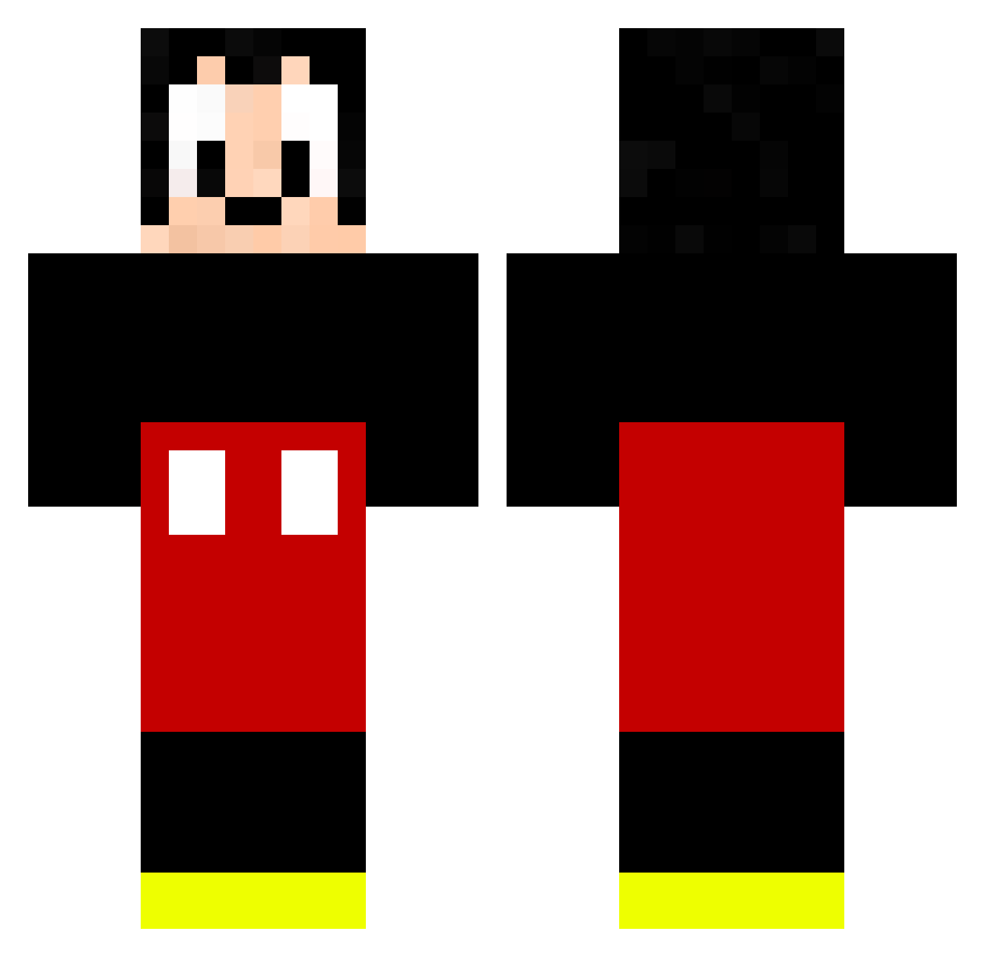 kikueita Minecraft skin, front and back view