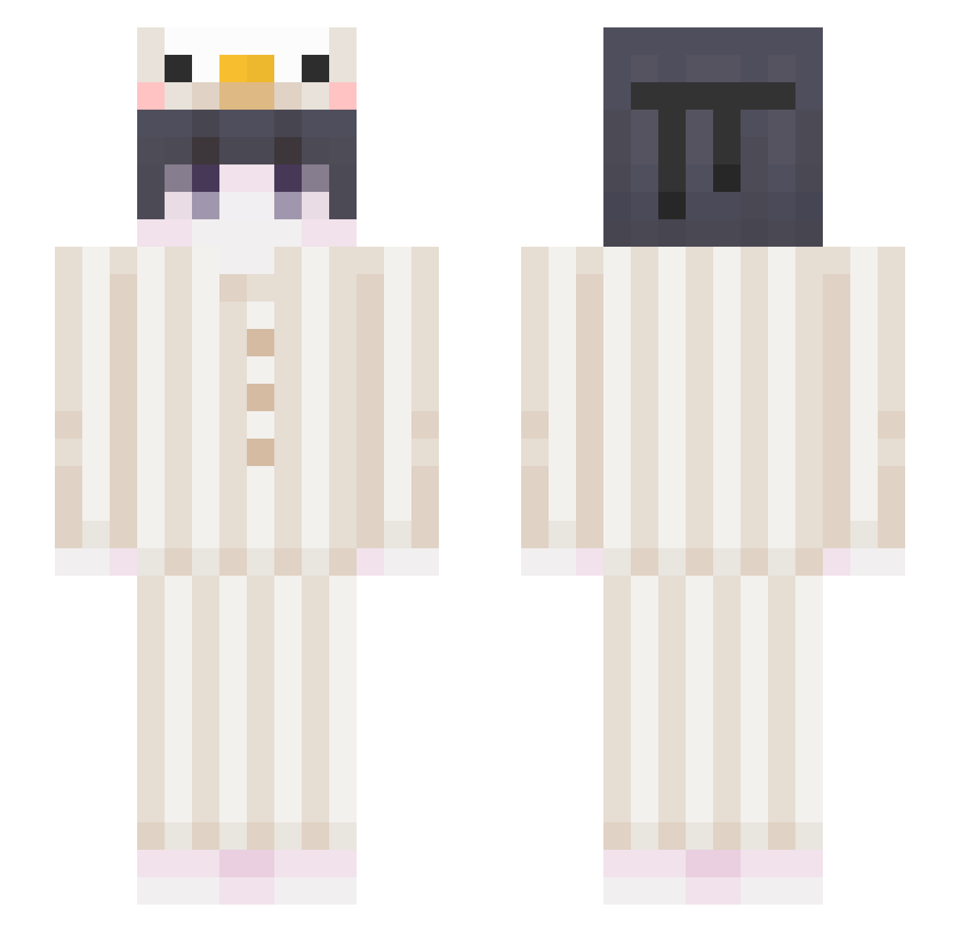 Jun_Cloud Minecraft skin, front and back view