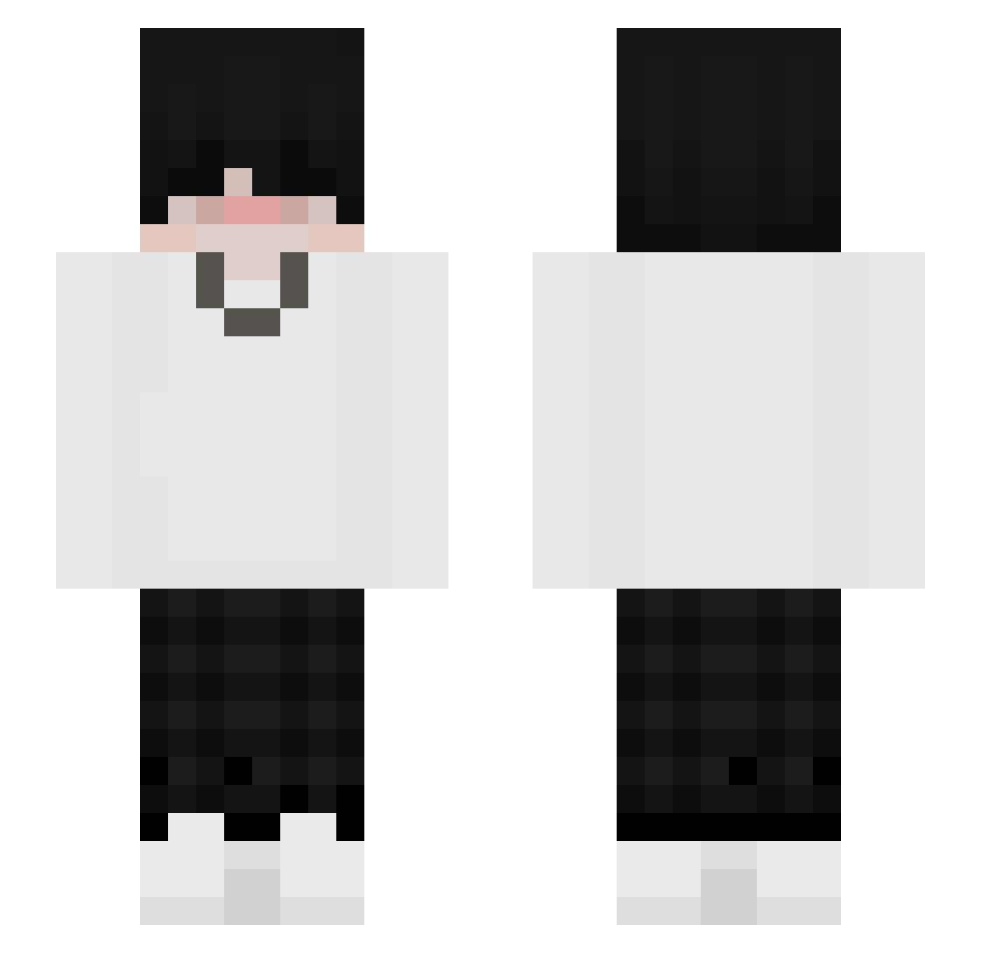 SlowJelly Minecraft skin, front and back view