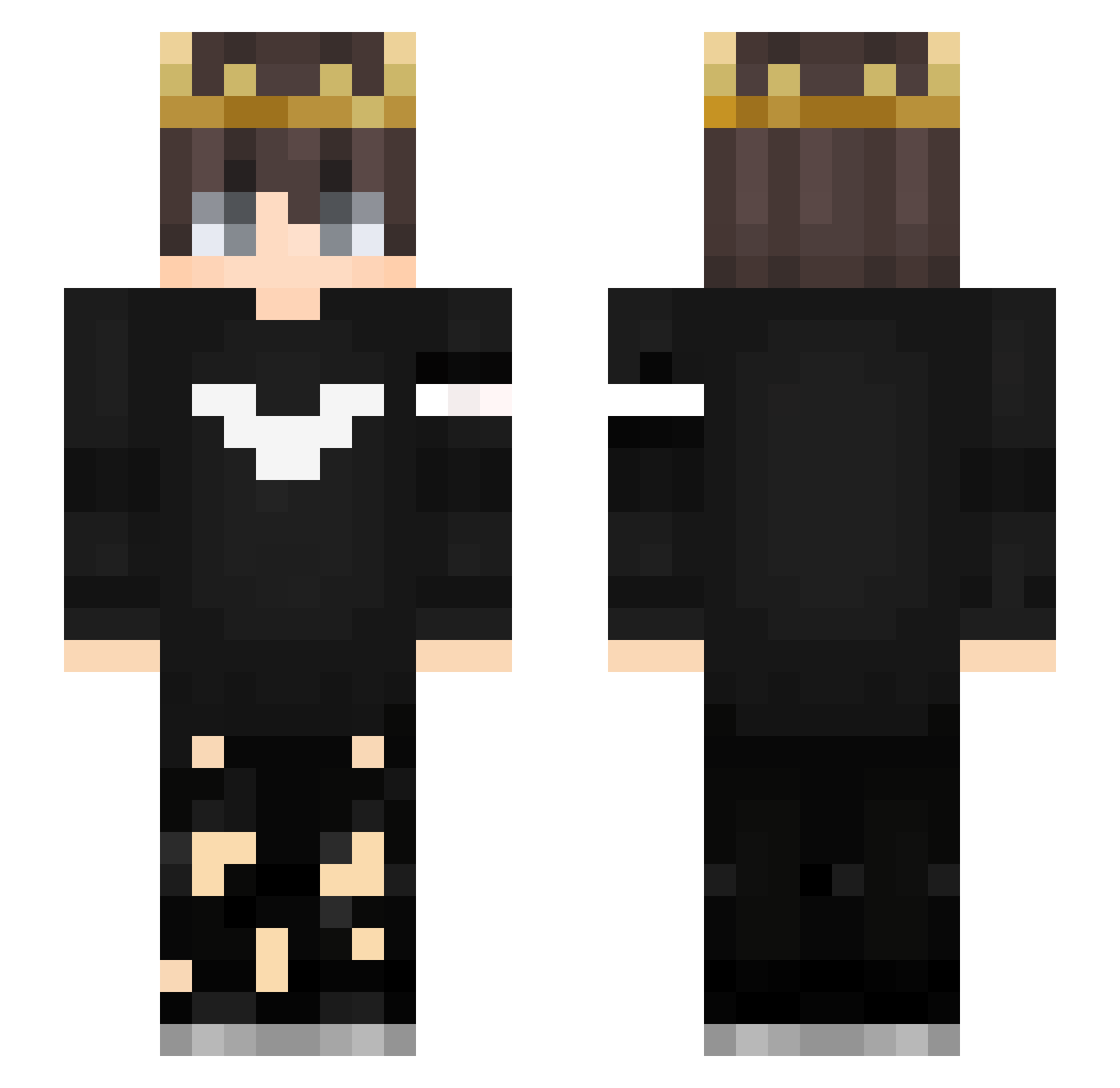TwiYo Minecraft skin, front and back view