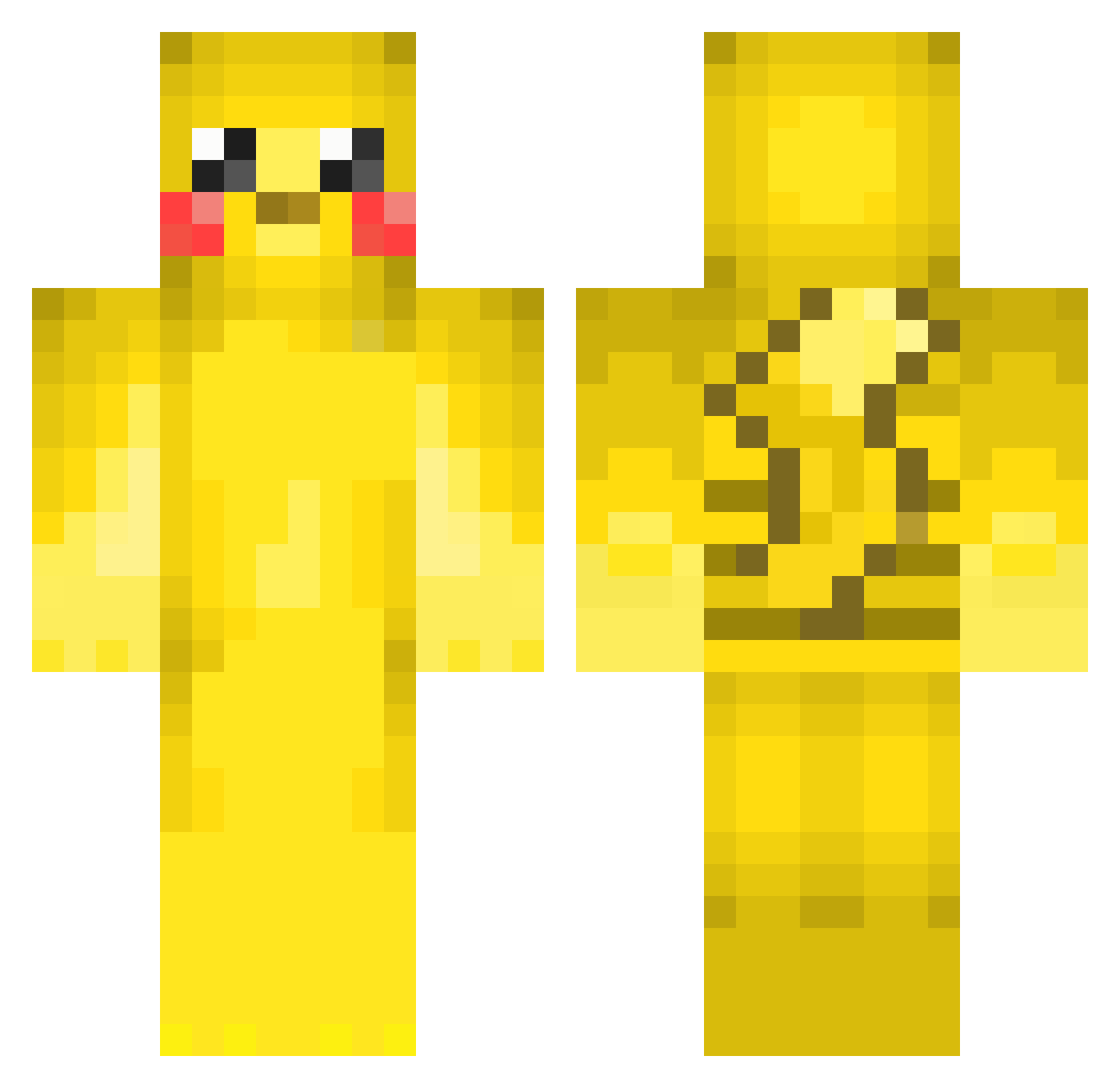 S14Aldo Minecraft skin, front and back view