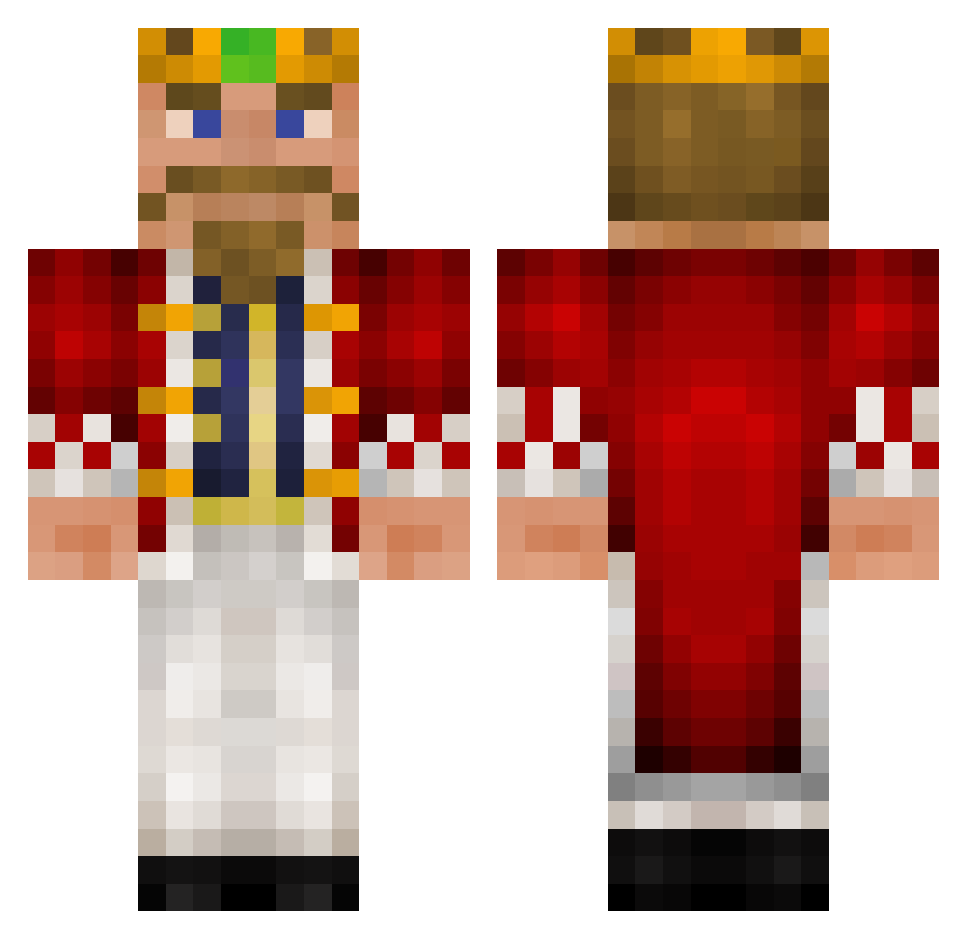 tiniman11 Minecraft skin, front and back view