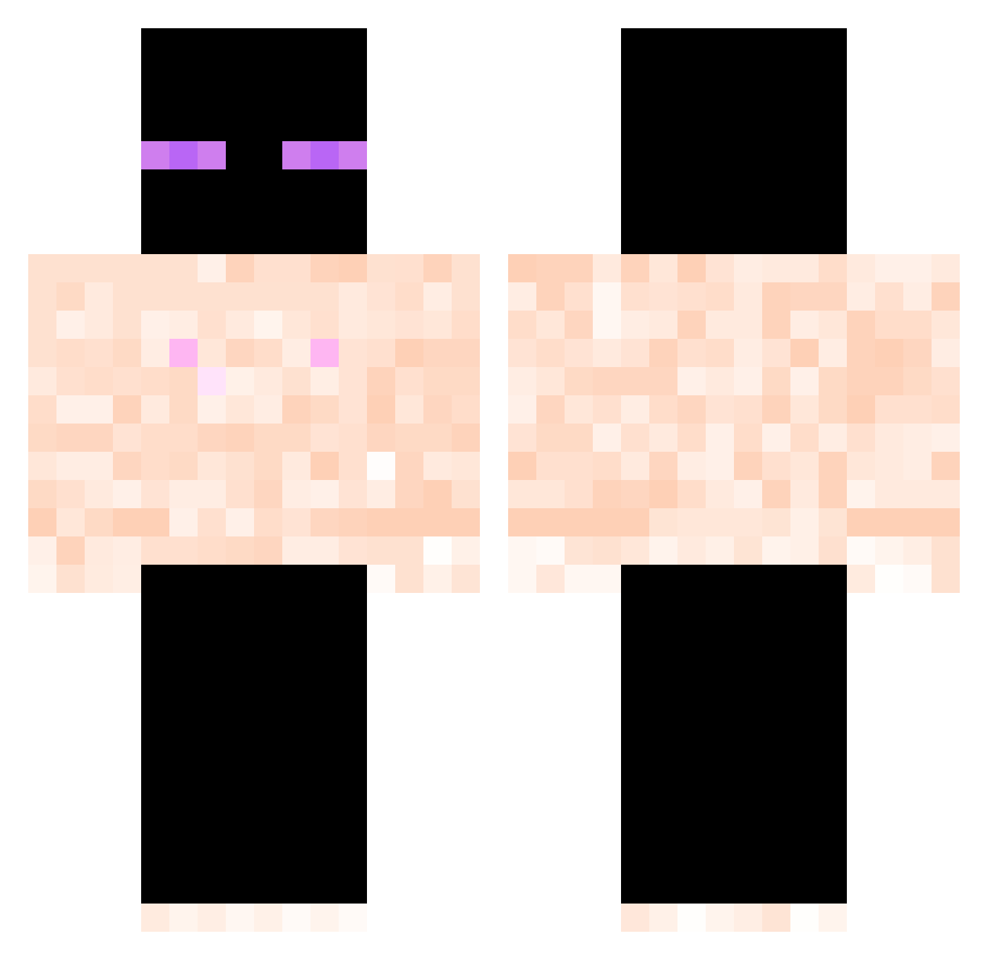 0Choppy Minecraft skin, front and back view