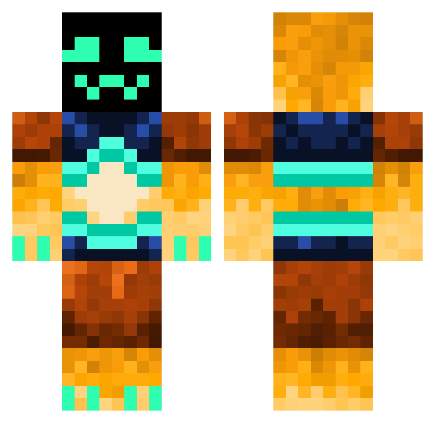 KristinTree Minecraft skin, front and back view