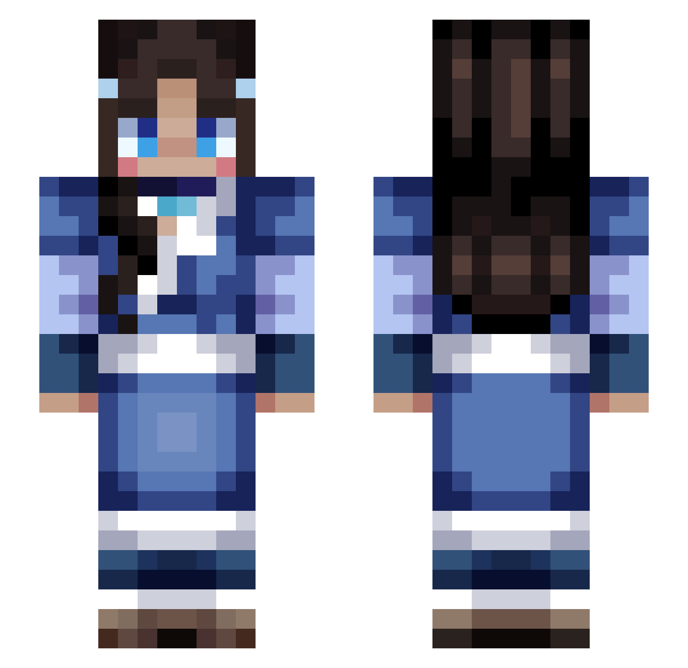 Milky_Way____ Minecraft skin, front and back view