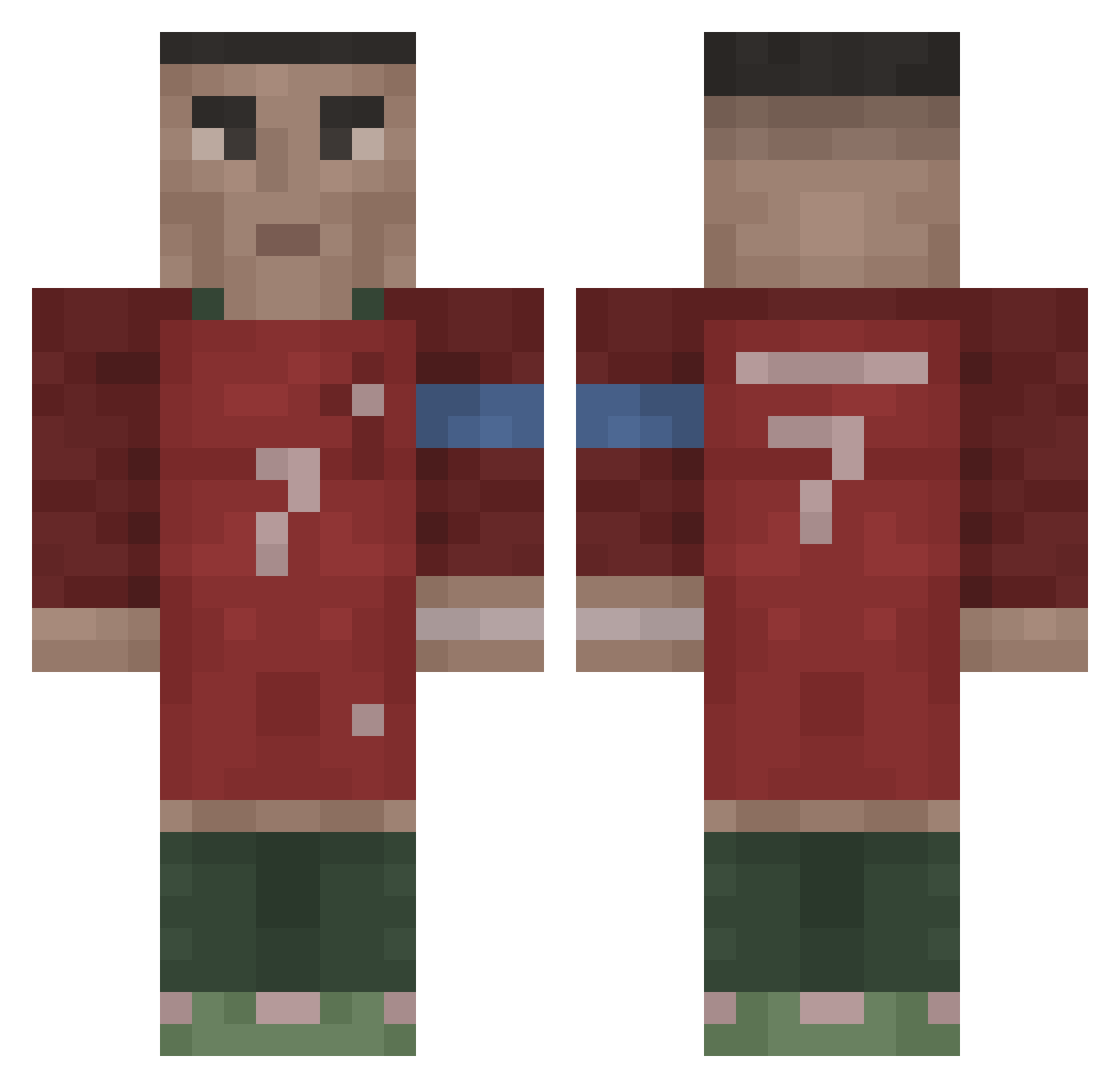 YU_HK Minecraft skin, front and back view