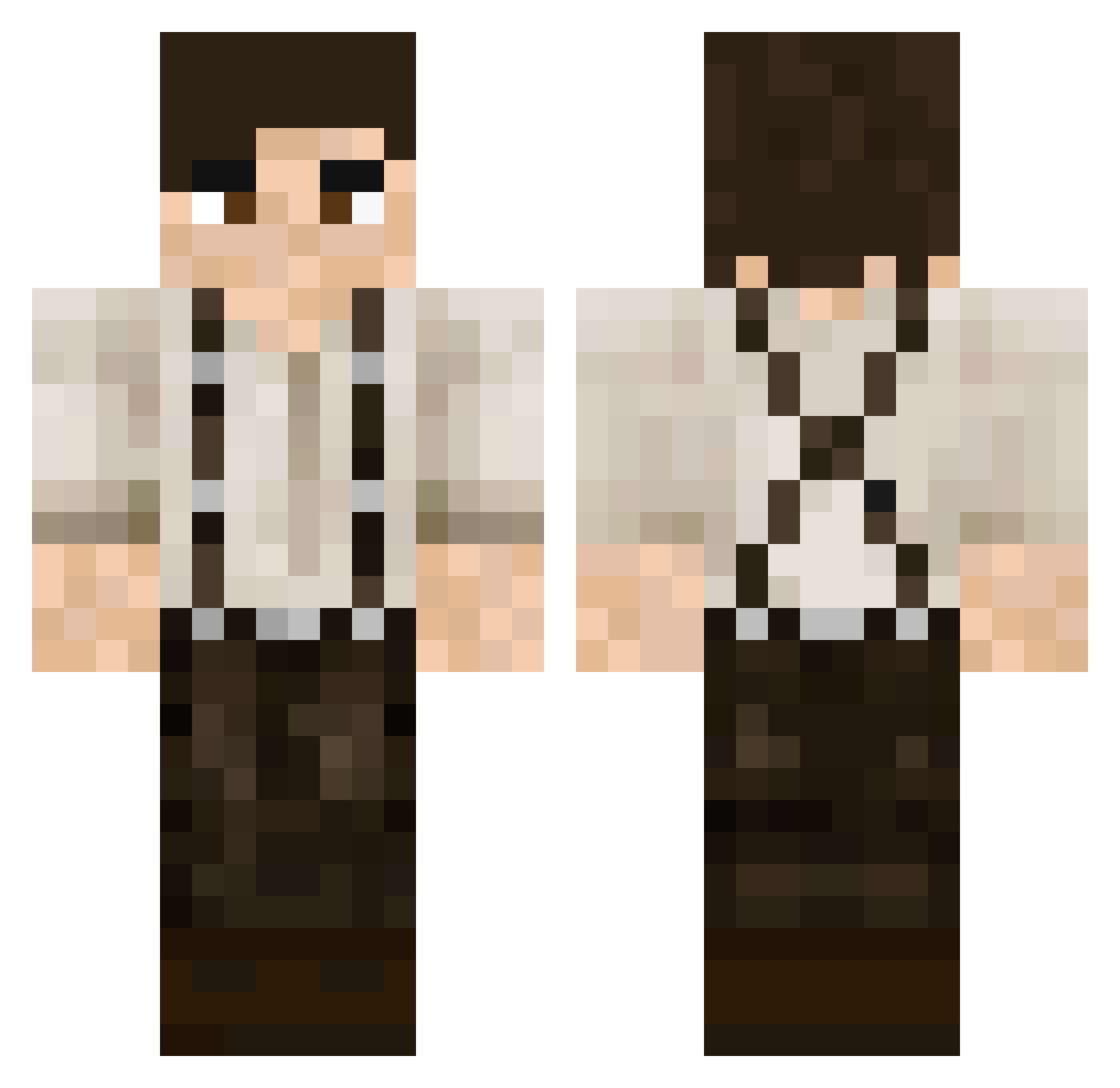 katsardun Minecraft skin, front and back view