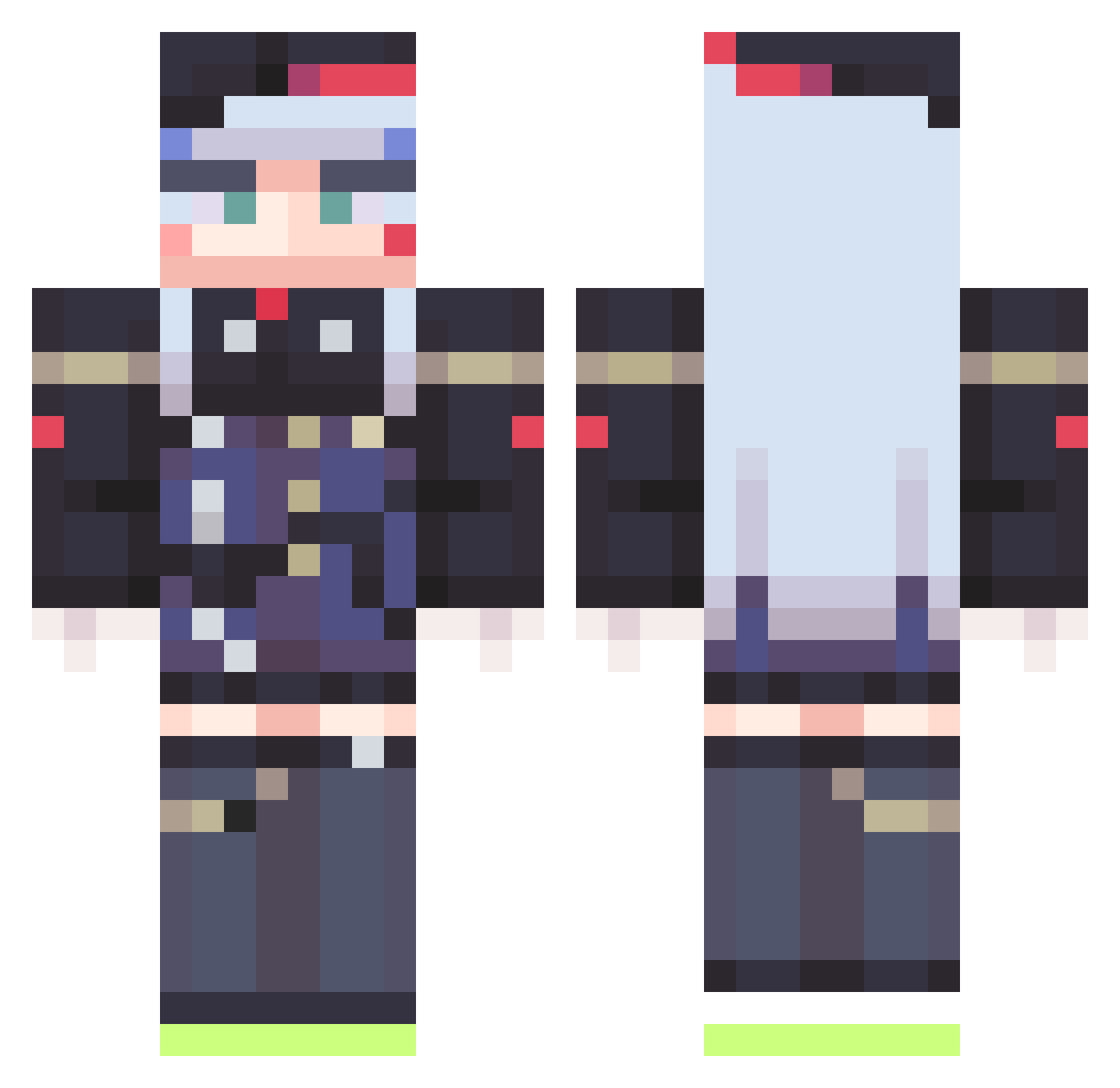 Seung_eon Minecraft skin, front and back view
