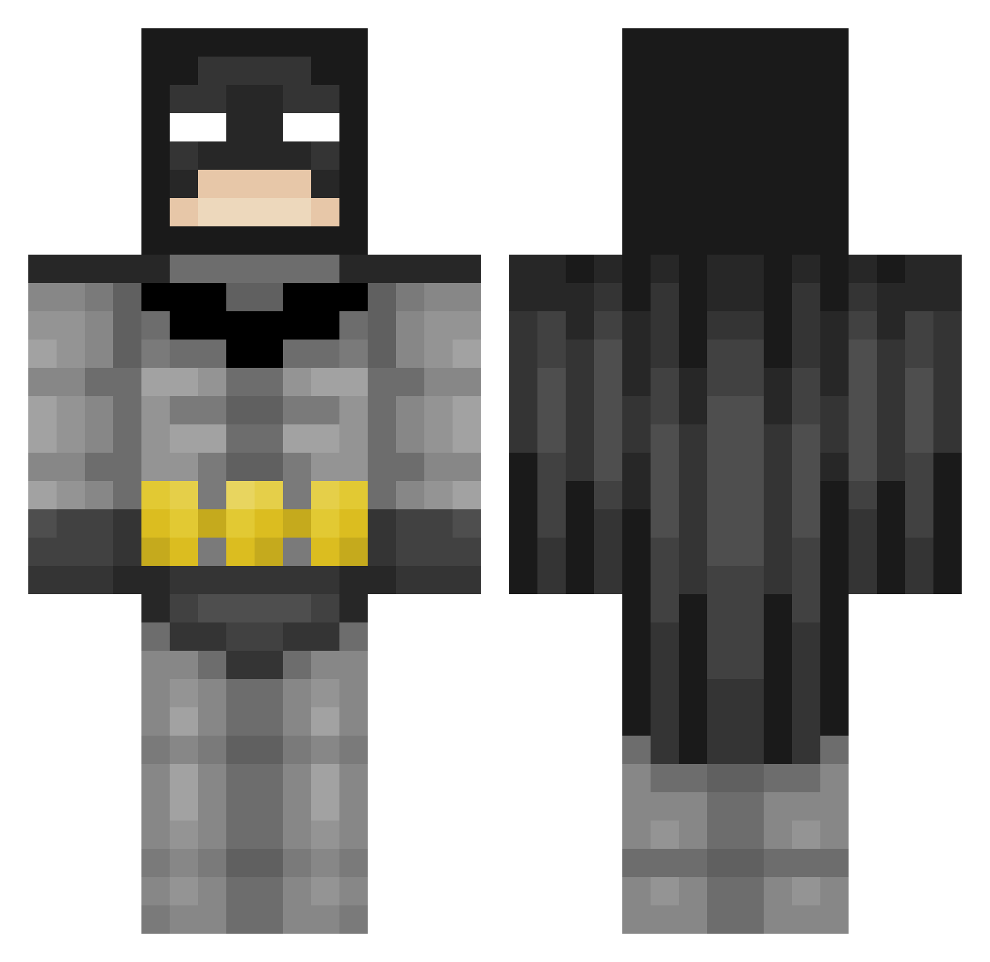 chudyorn Minecraft skin, front and back view
