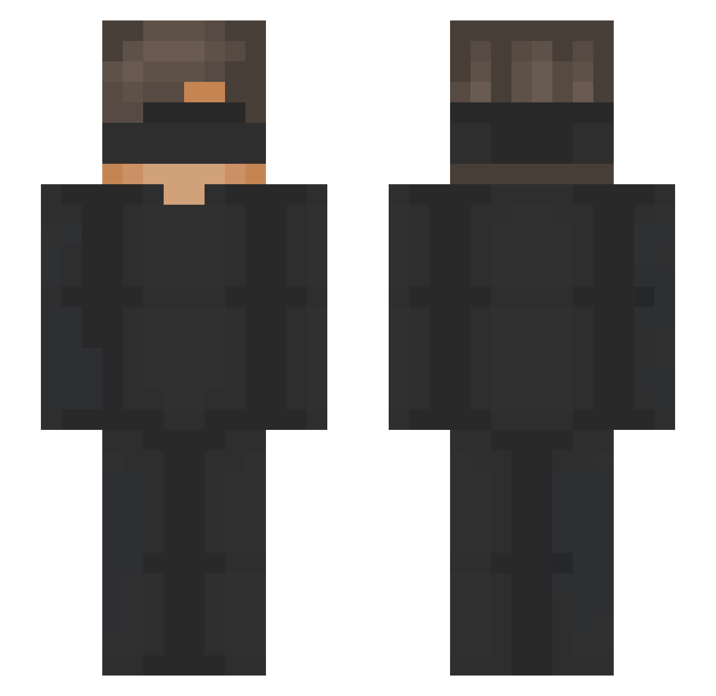 Lammefjorden Minecraft skin, front and back view