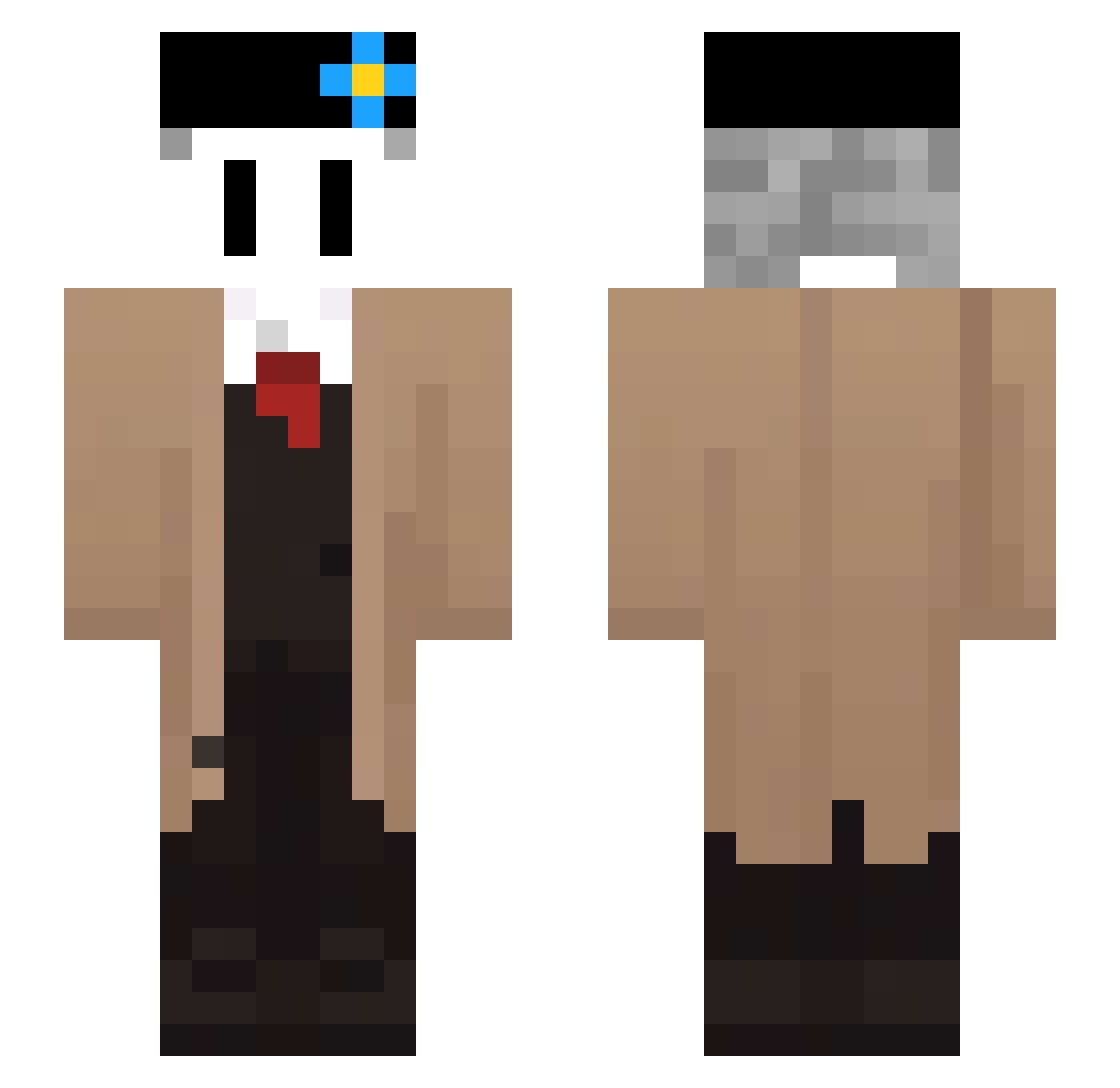 SwitzerCandy Minecraft skin, front and back view