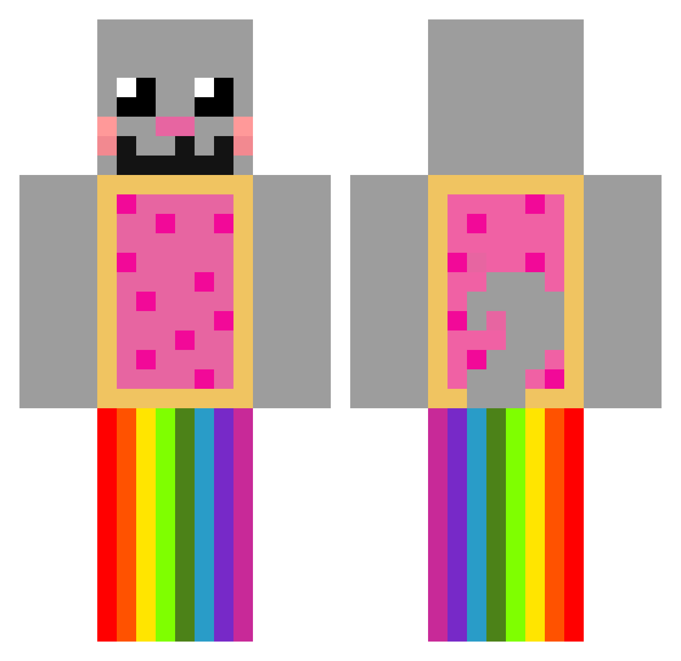 t2mpt Minecraft skin, front and back view