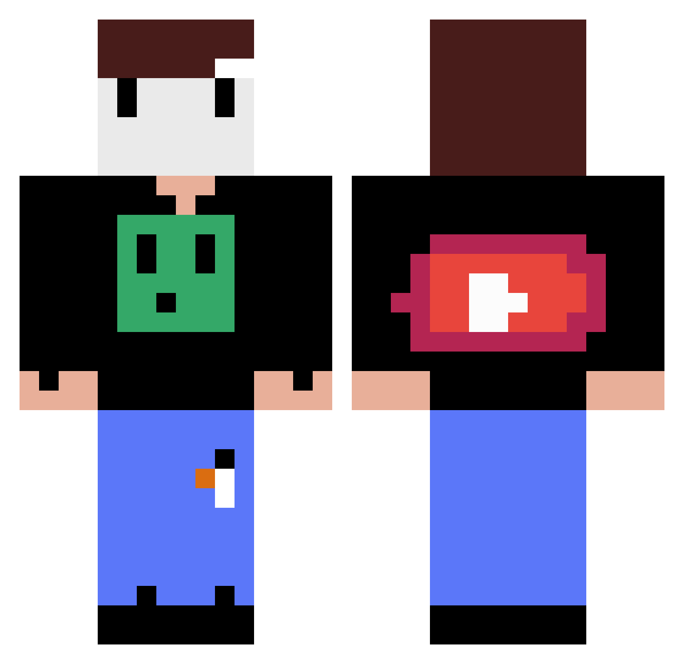 OP_Gamer2014 Minecraft skin, front and back view