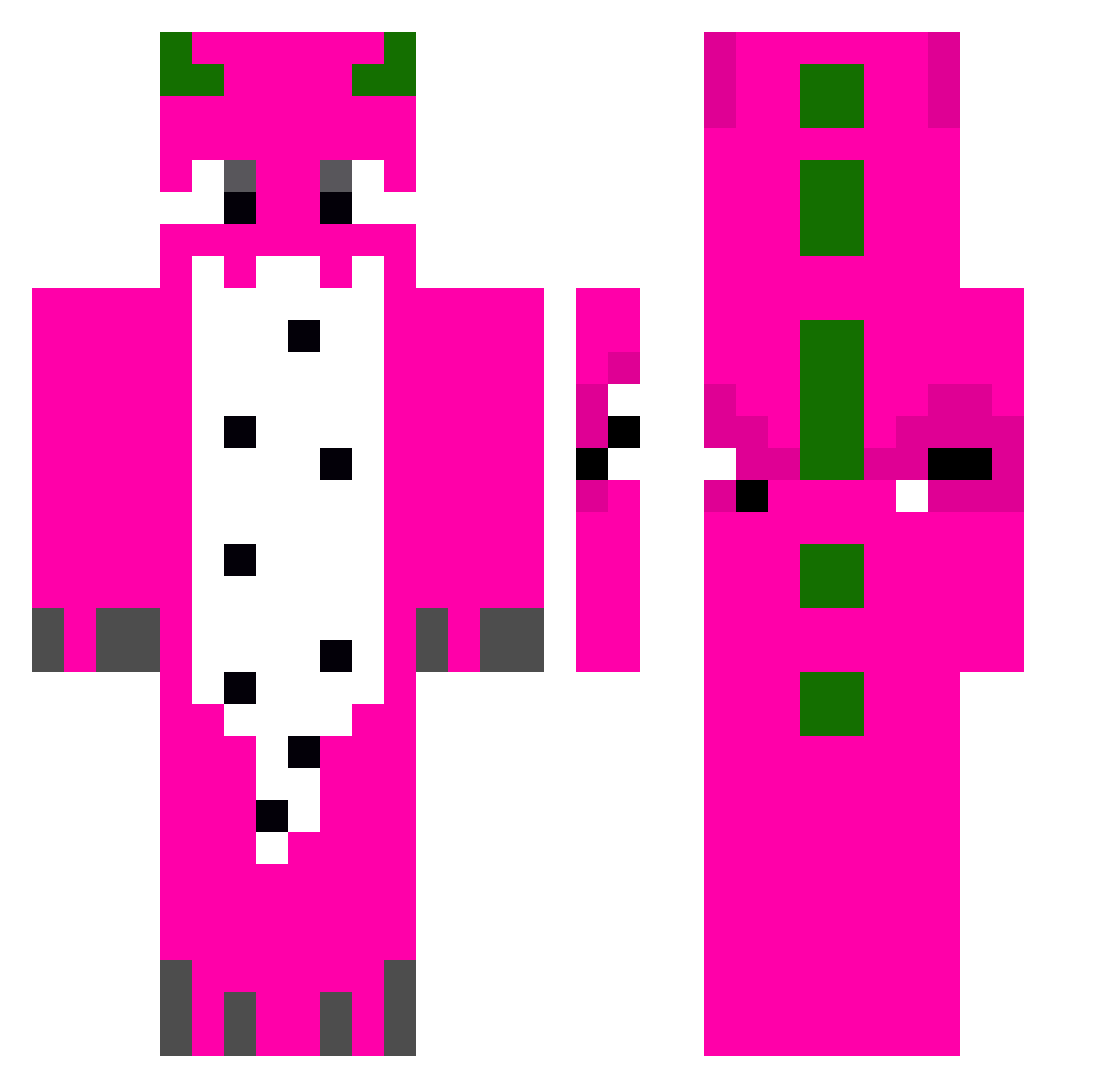 vefiq Minecraft skin, front and back view