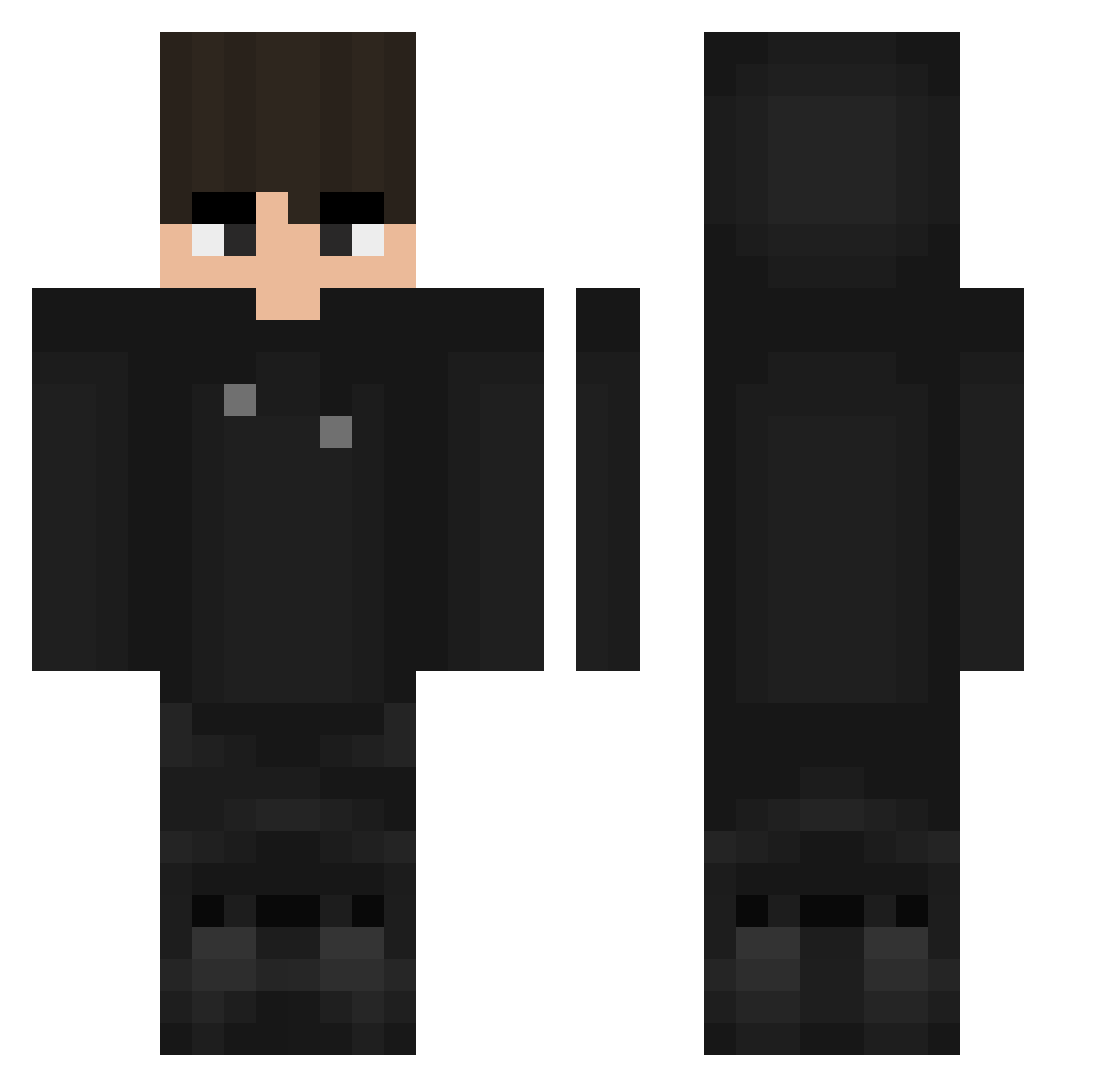 RelaxoIsWaifu Minecraft skin, front and back view