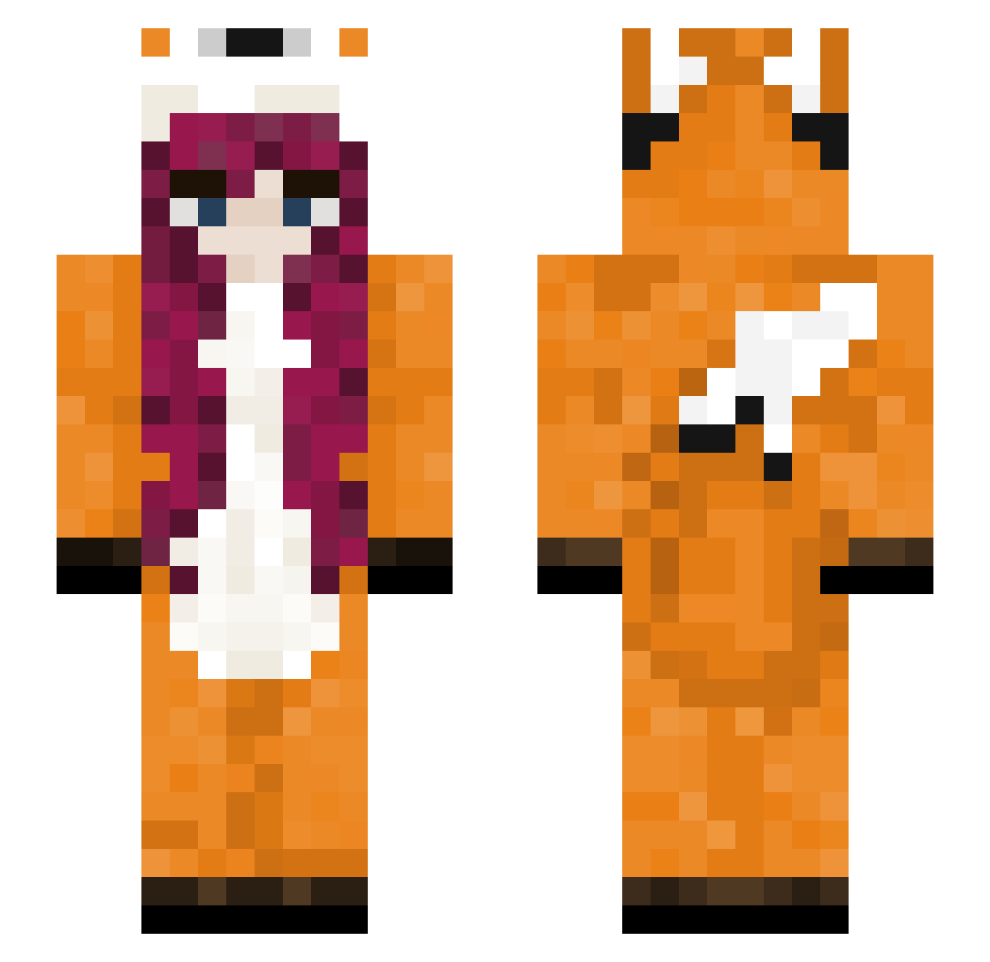 elpojolocko Minecraft skin, front and back view