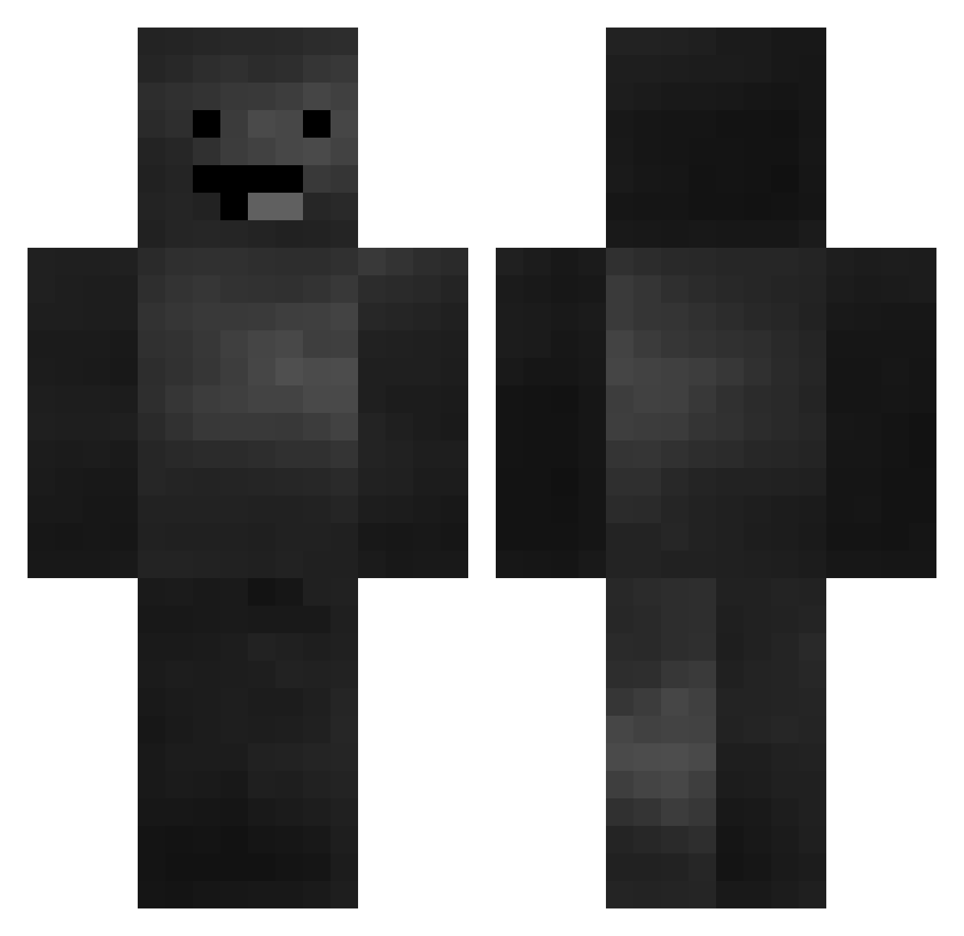 BytroX18 Minecraft skin, front and back view