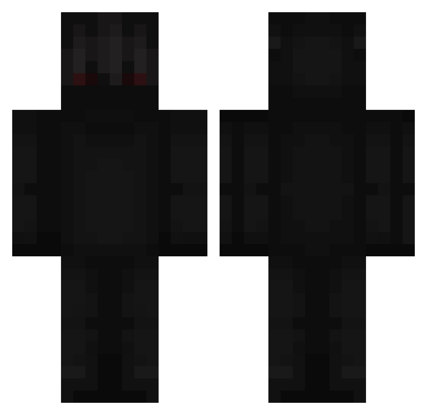 HostingPvP Minecraft skin, front and back view