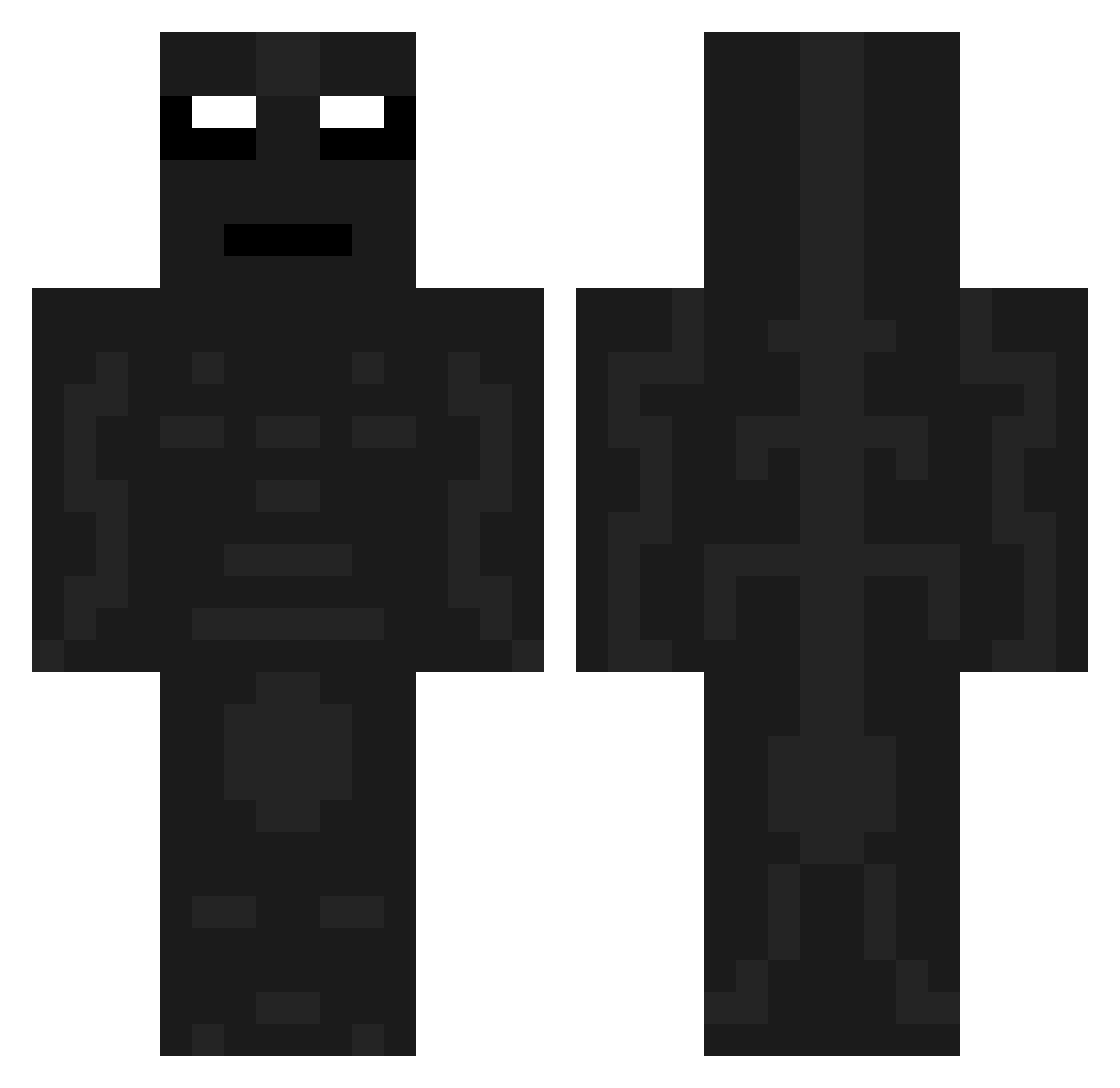 samutt Minecraft skin, front and back view