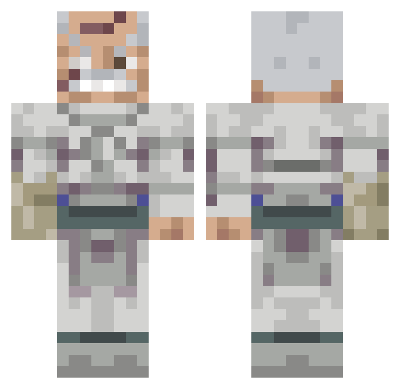 livali Minecraft skin, front and back view