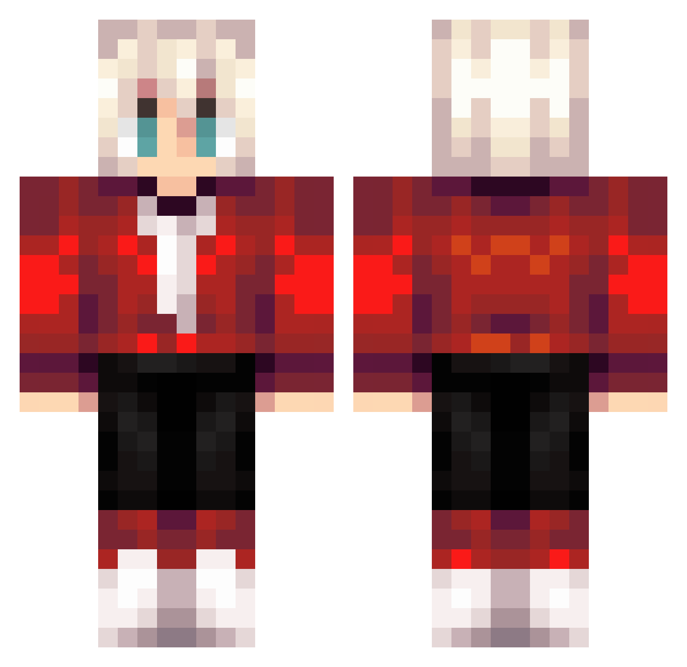 PoodleLover3106 Minecraft skin, front and back view