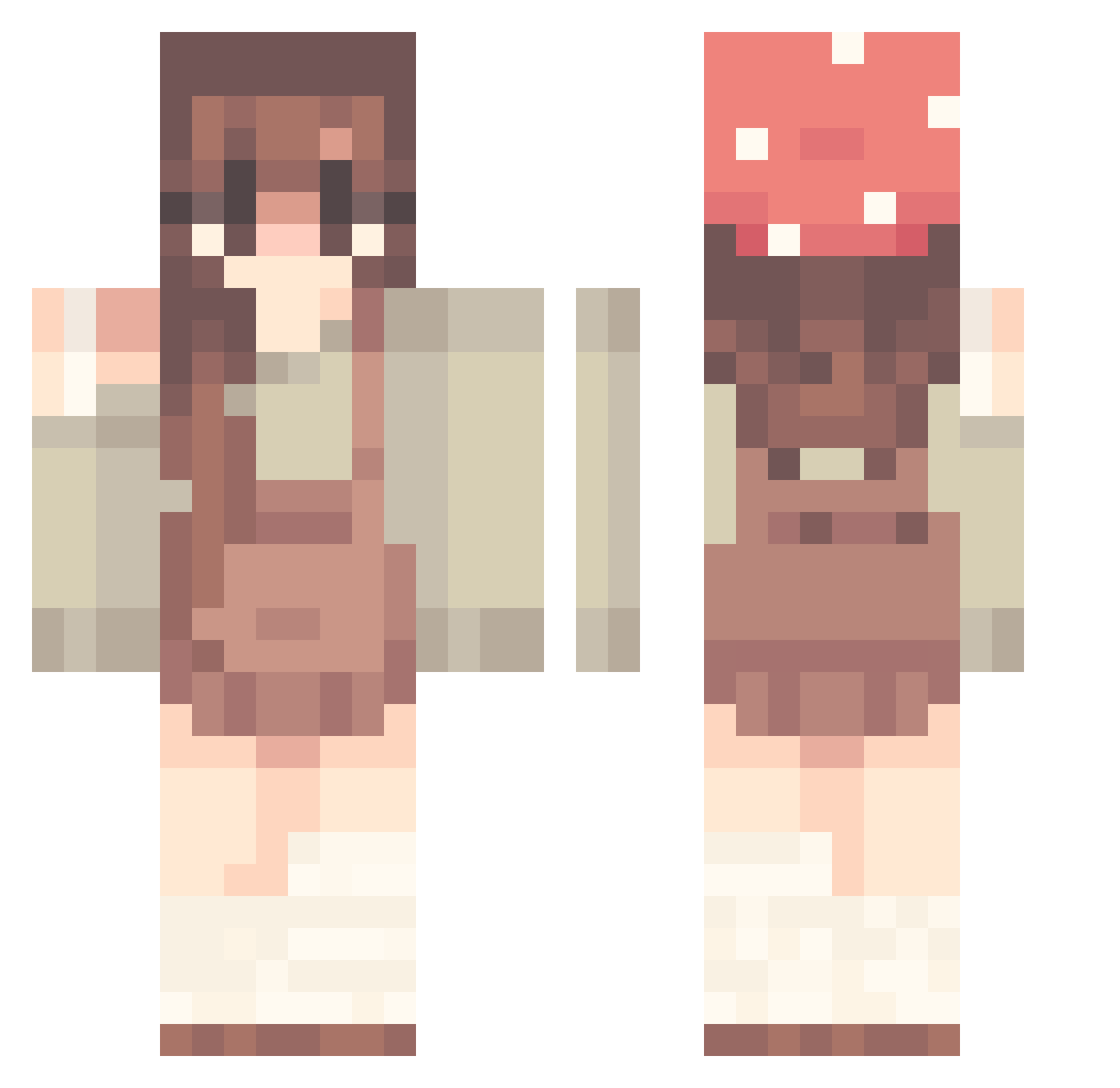 Aurum01 Minecraft skin, front and back view