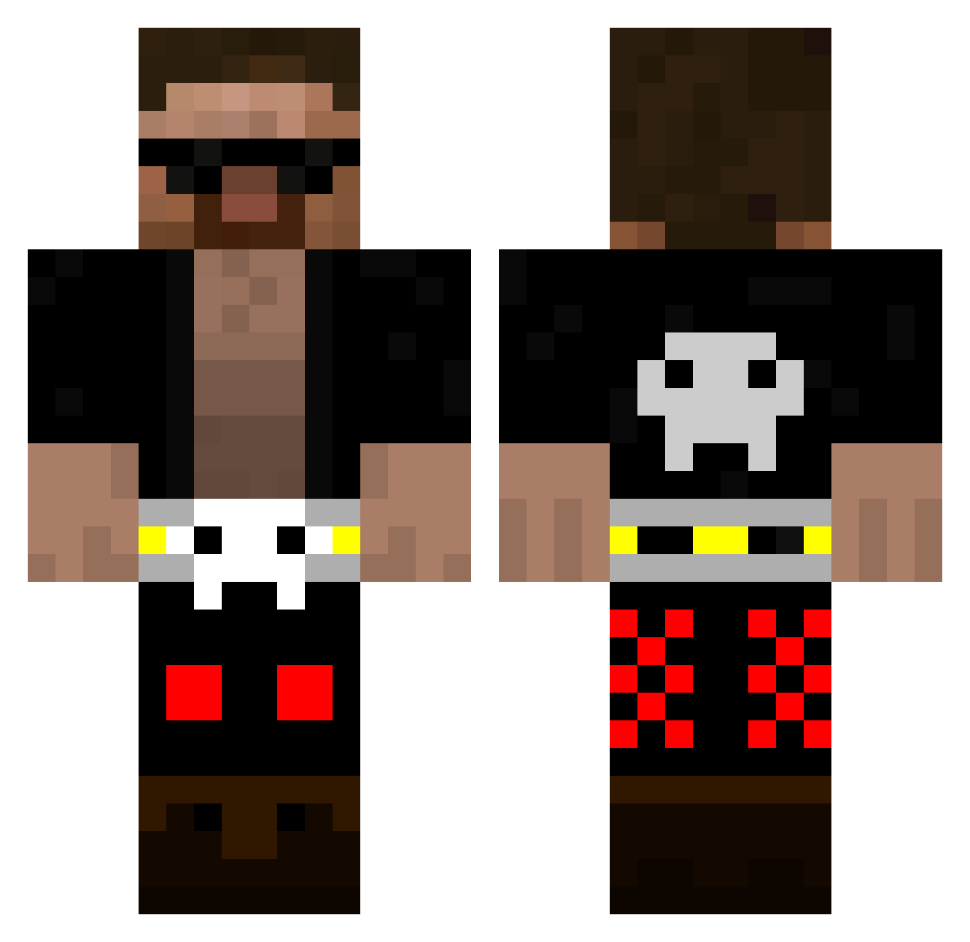 Alibaba_88 Minecraft skin, front and back view