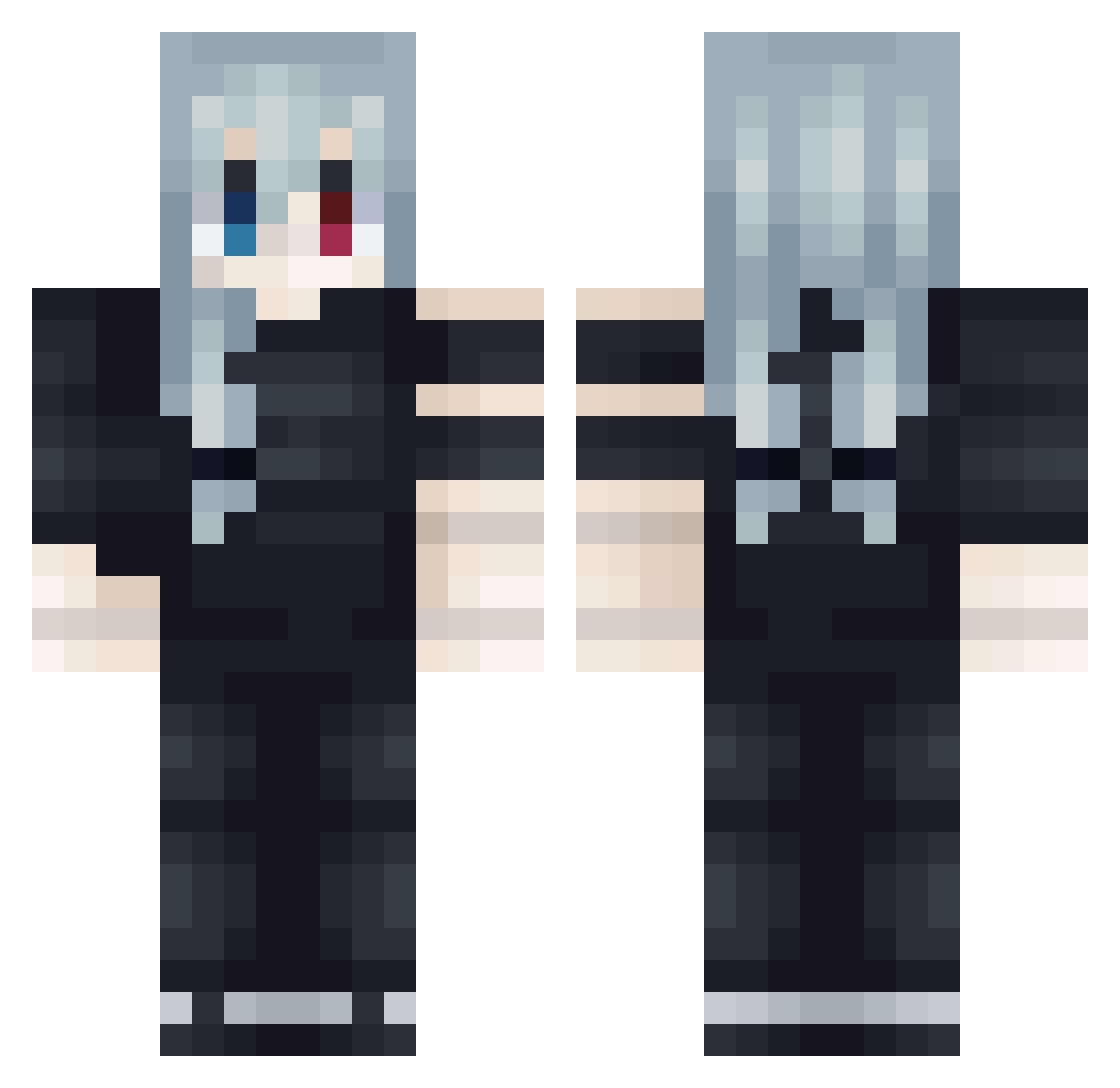 SportyKajti Minecraft skin, front and back view