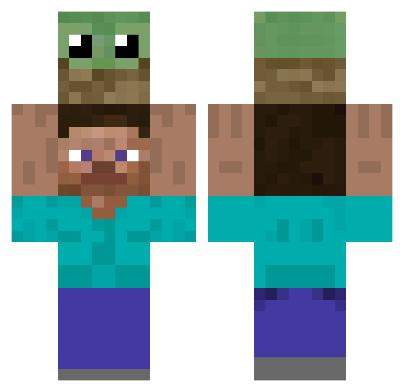 Donutyjpg Minecraft skin, front and back view