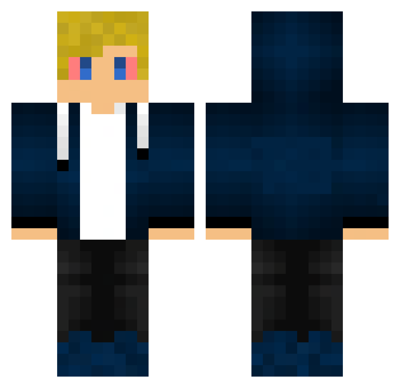 Sweehn88 Minecraft skin, front and back view