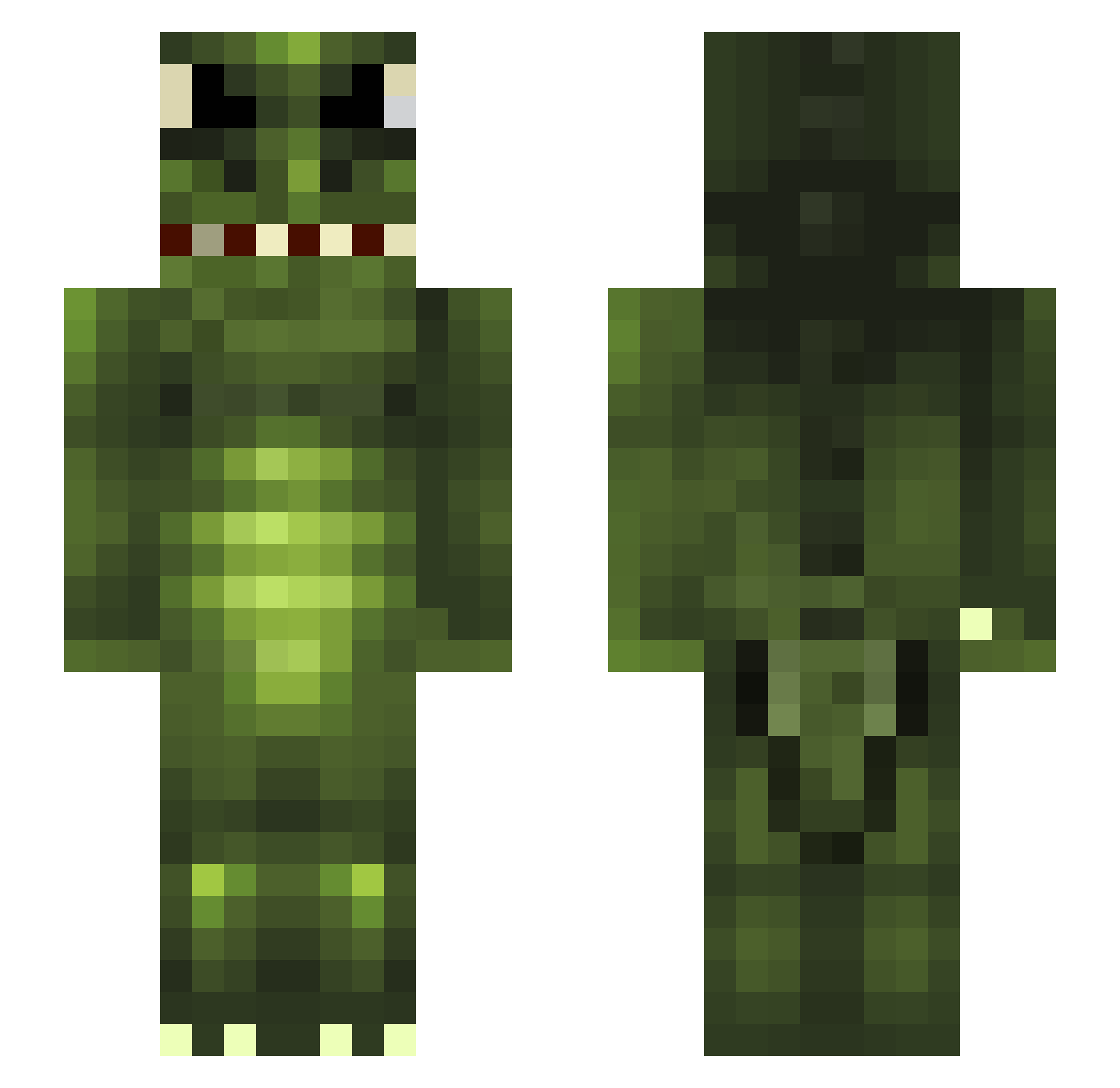 LacosteSocks Minecraft skin, front and back view