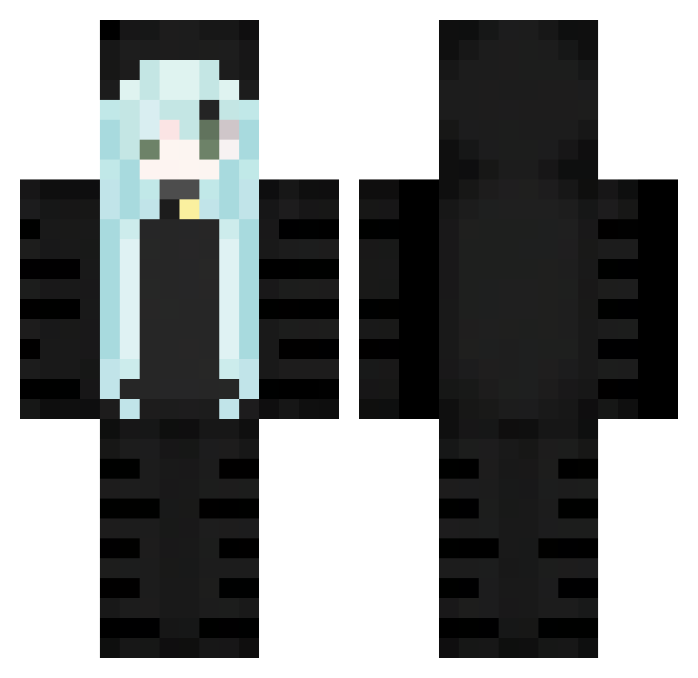 shjh Minecraft skin, front and back view
