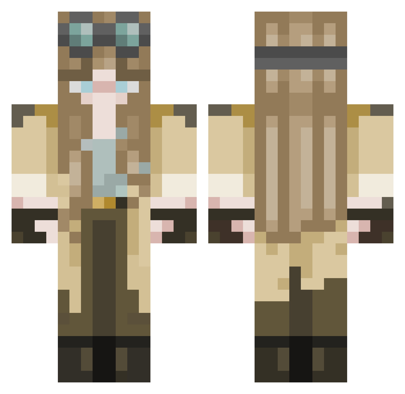 Bl00dMark Minecraft skin, front and back view