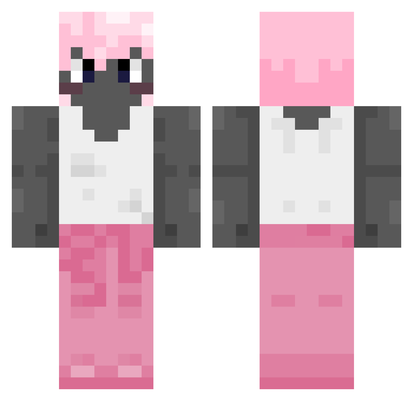 _PButt Minecraft skin, front and back view