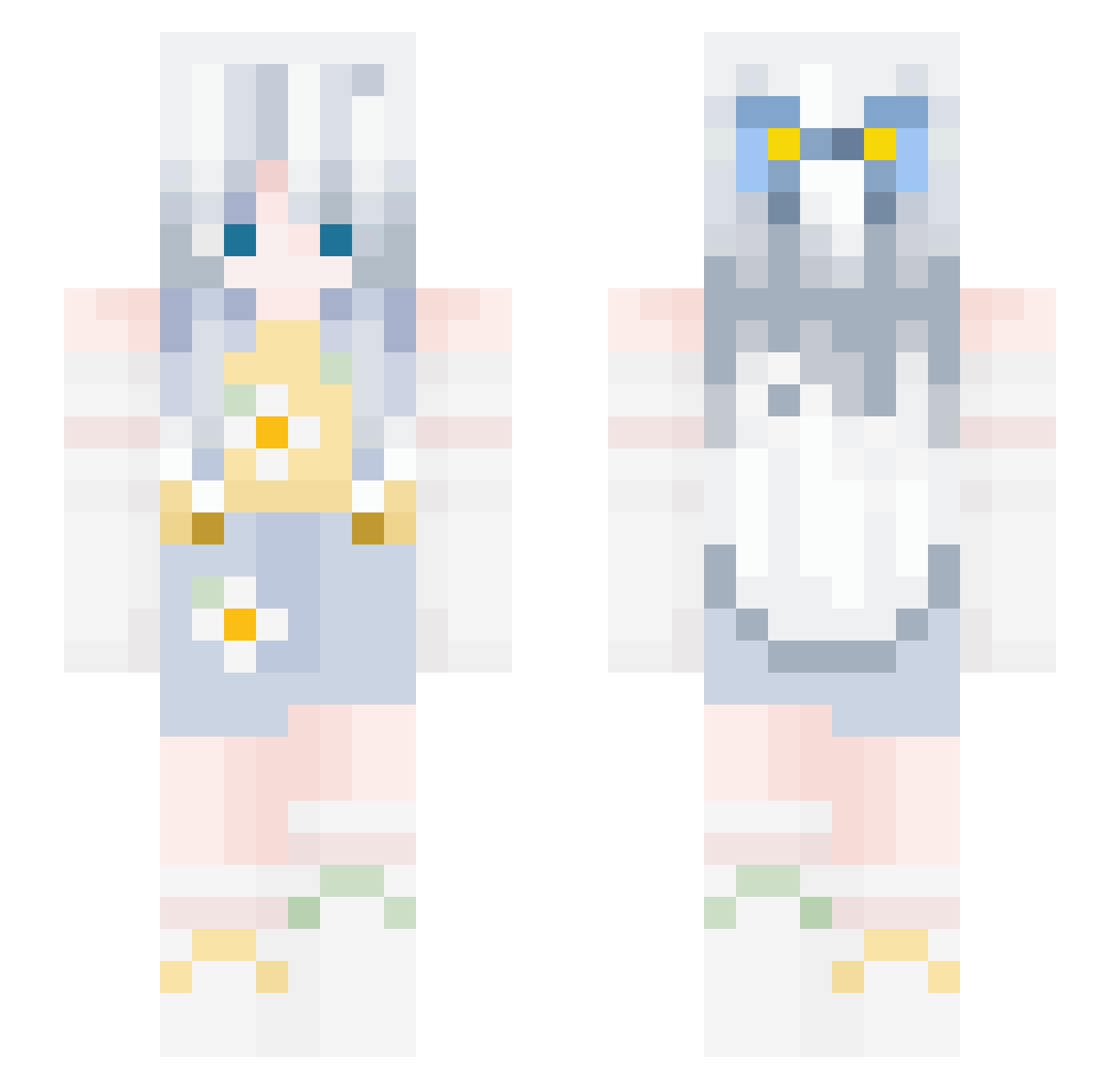 khinezza Minecraft skin, front and back view