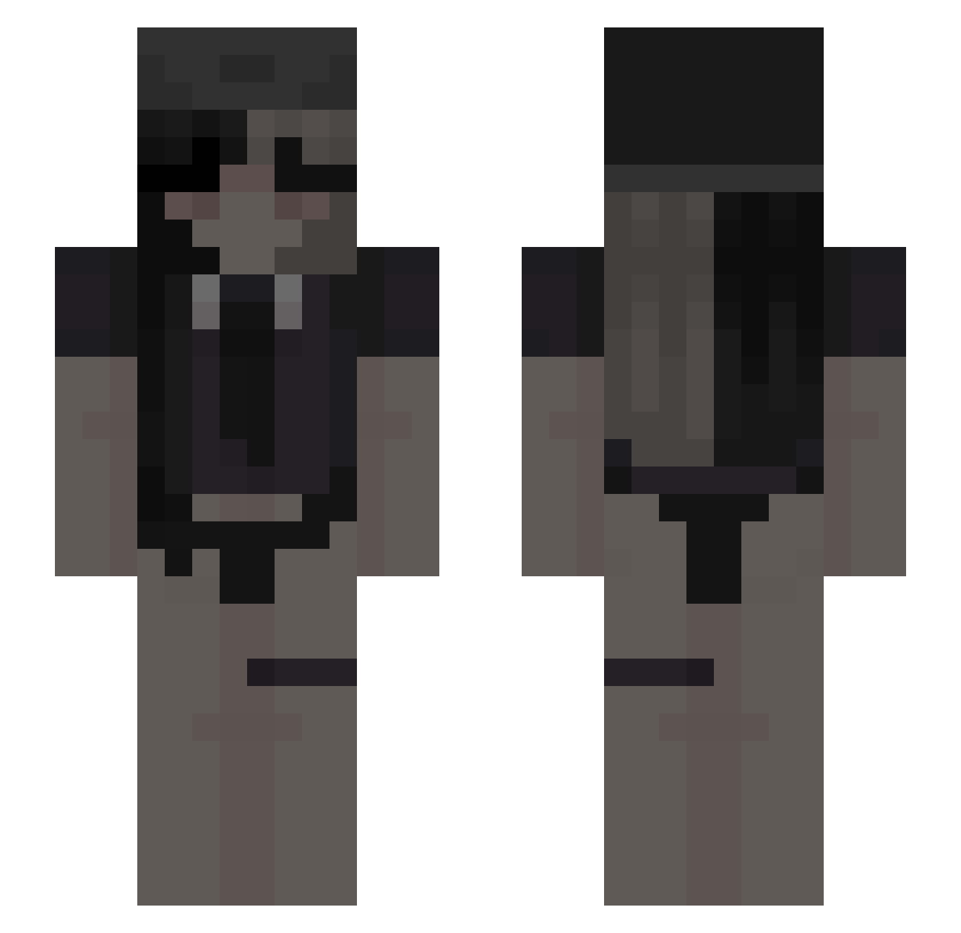 _Nezerit_fox Minecraft skin, front and back view