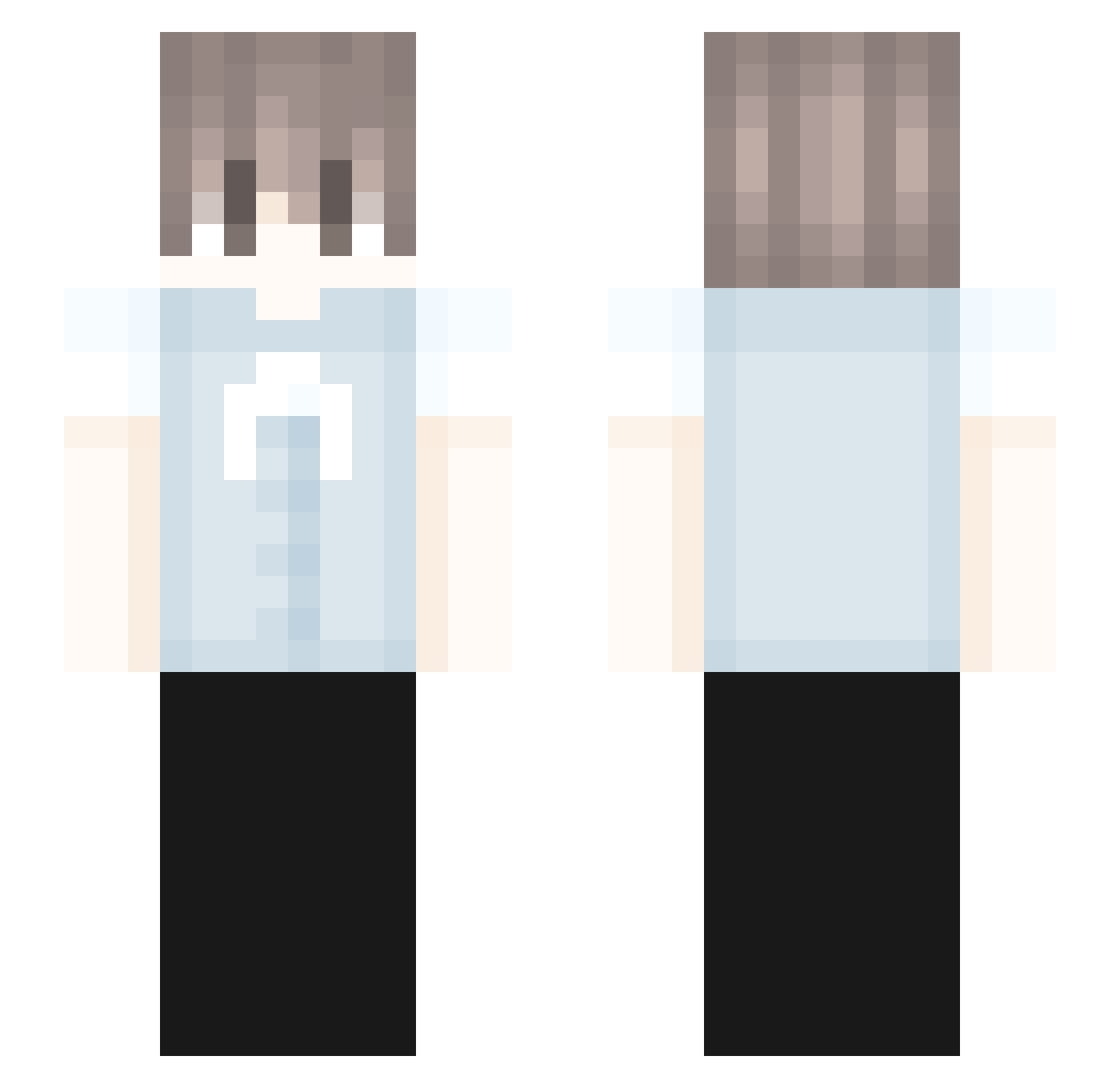 rxym Minecraft skin, front and back view