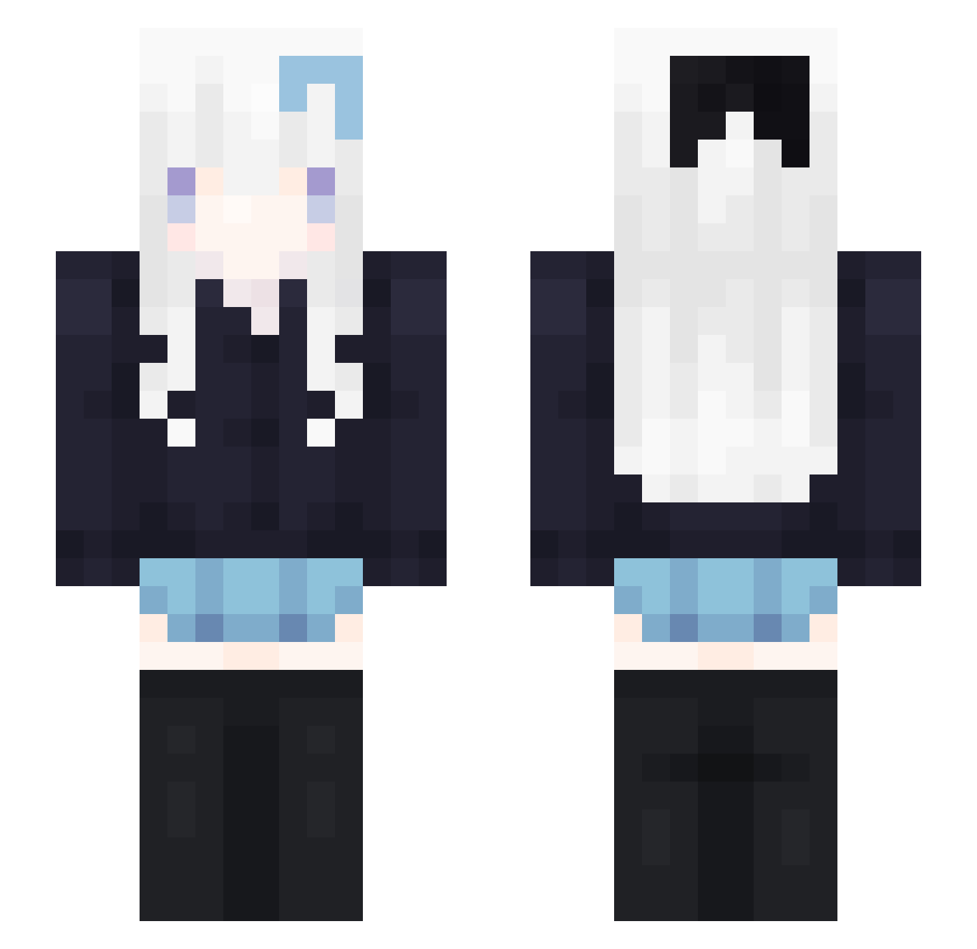 lcpv Minecraft skin, front and back view