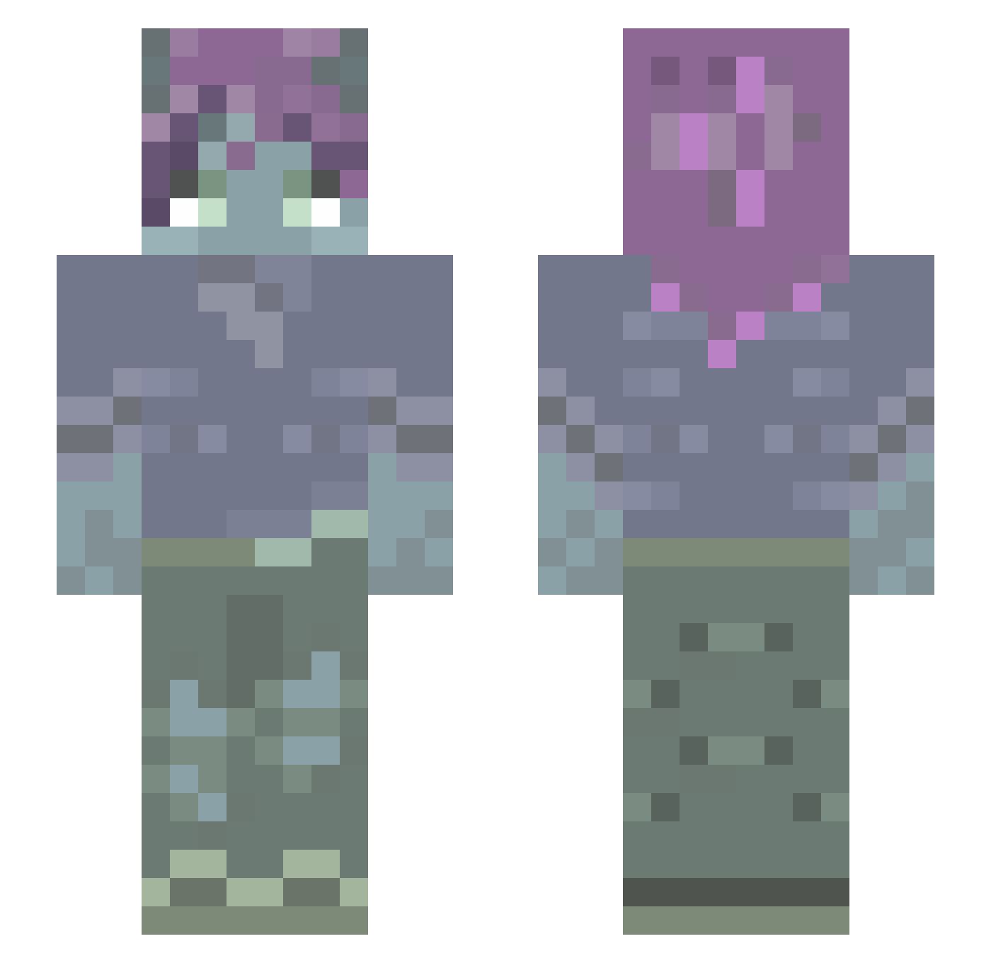 AxelBlade__ Minecraft skin, front and back view