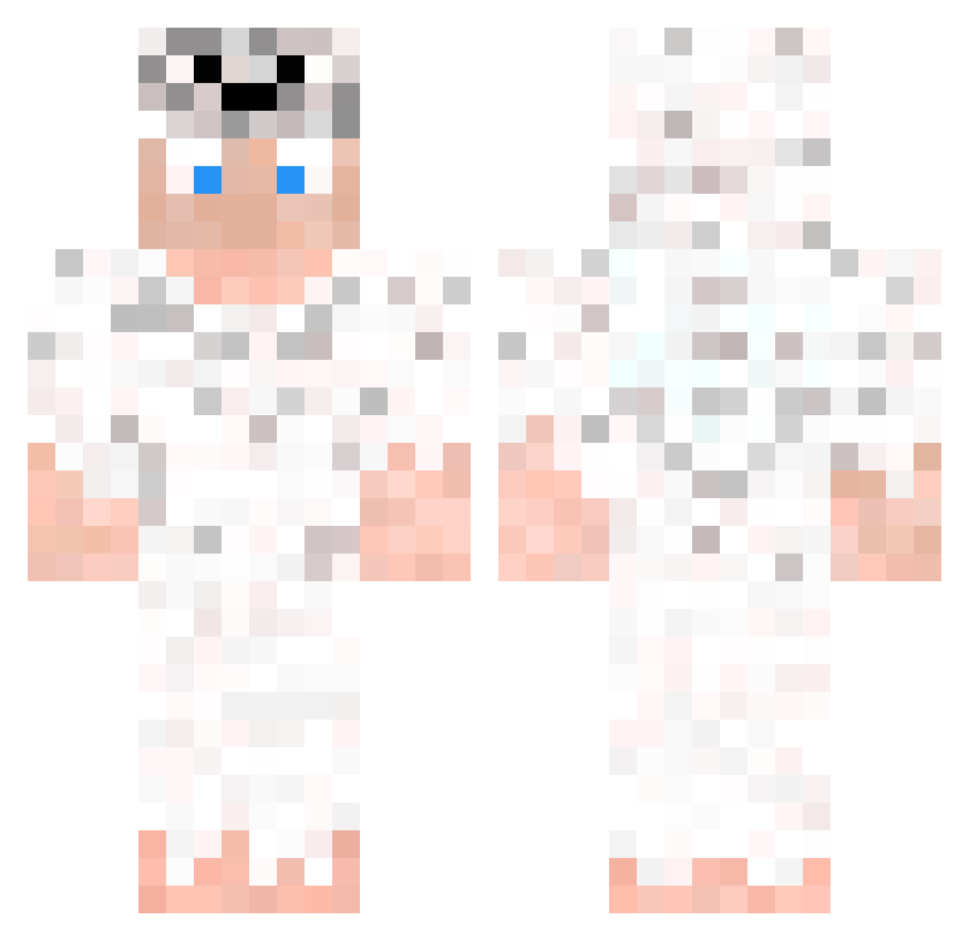 SebiSnow Minecraft skin, front and back view