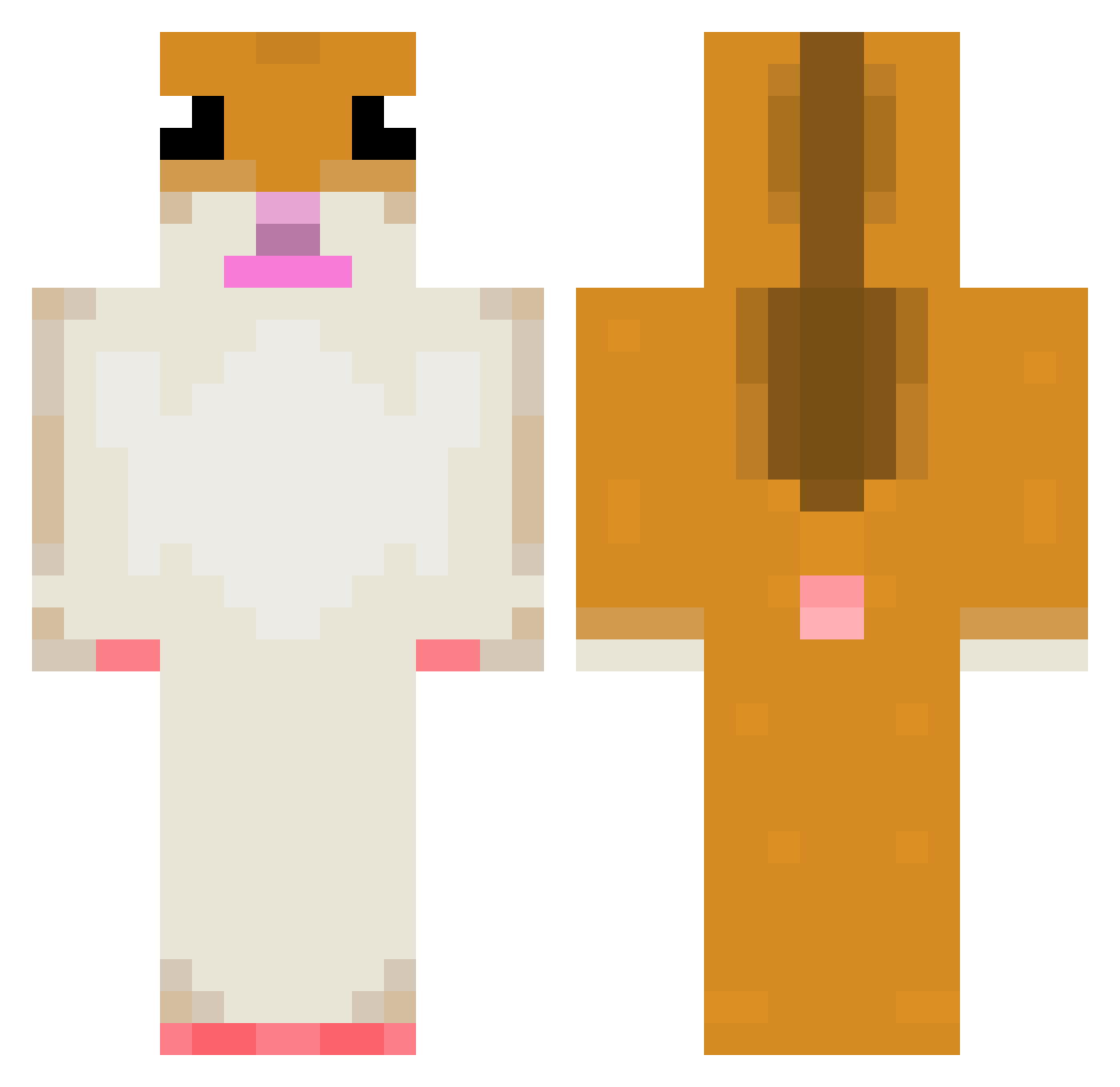 Itzz_Flippipi Minecraft skin, front and back view