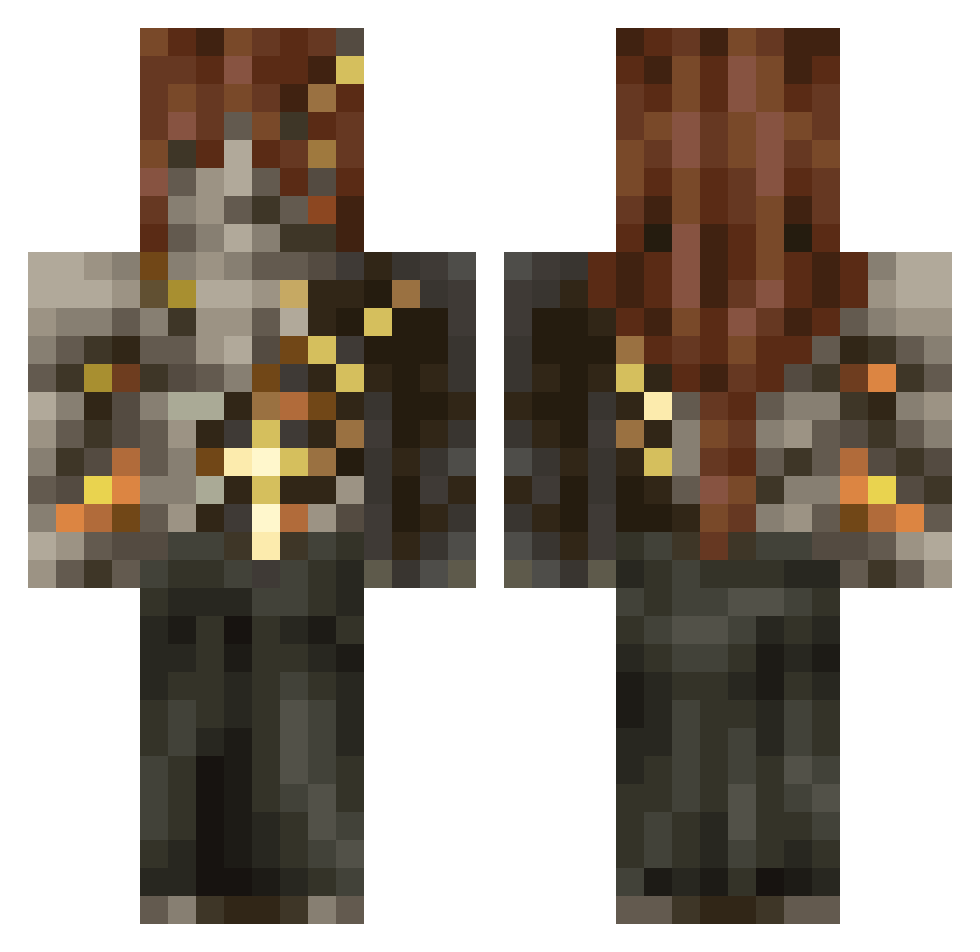 gasolinefanatic Minecraft skin, front and back view