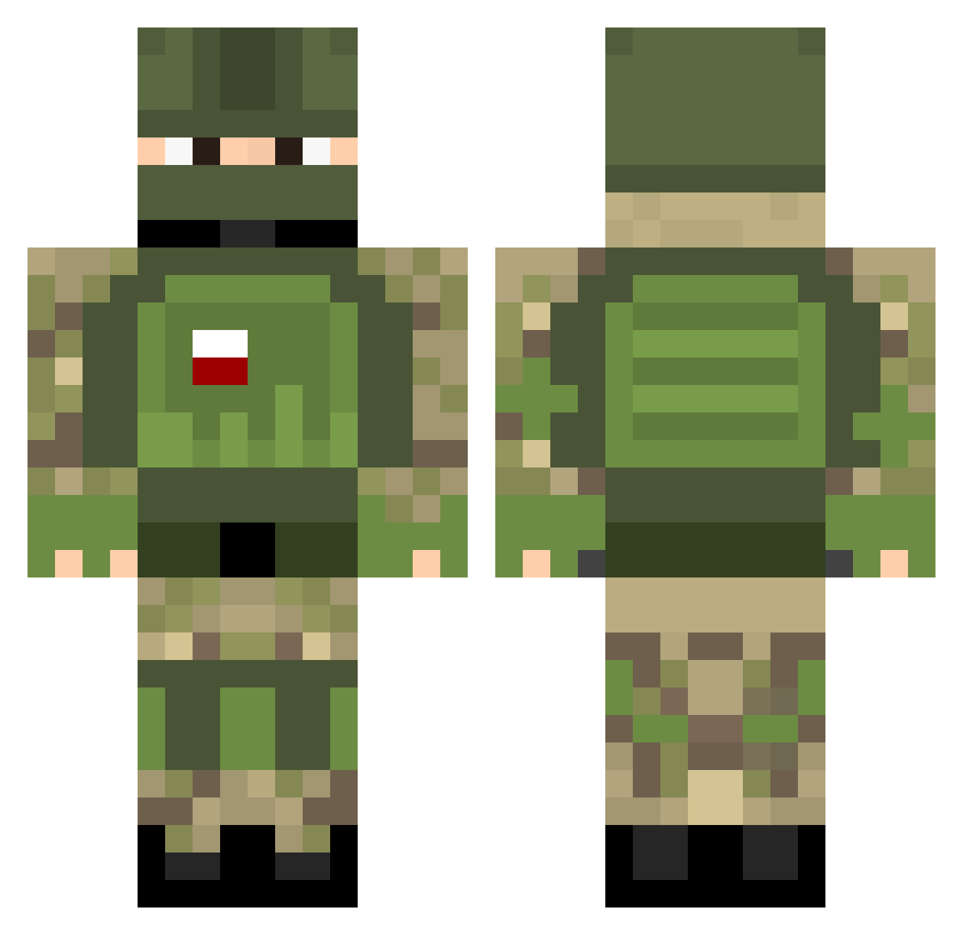 YNG_Domix Minecraft skin, front and back view