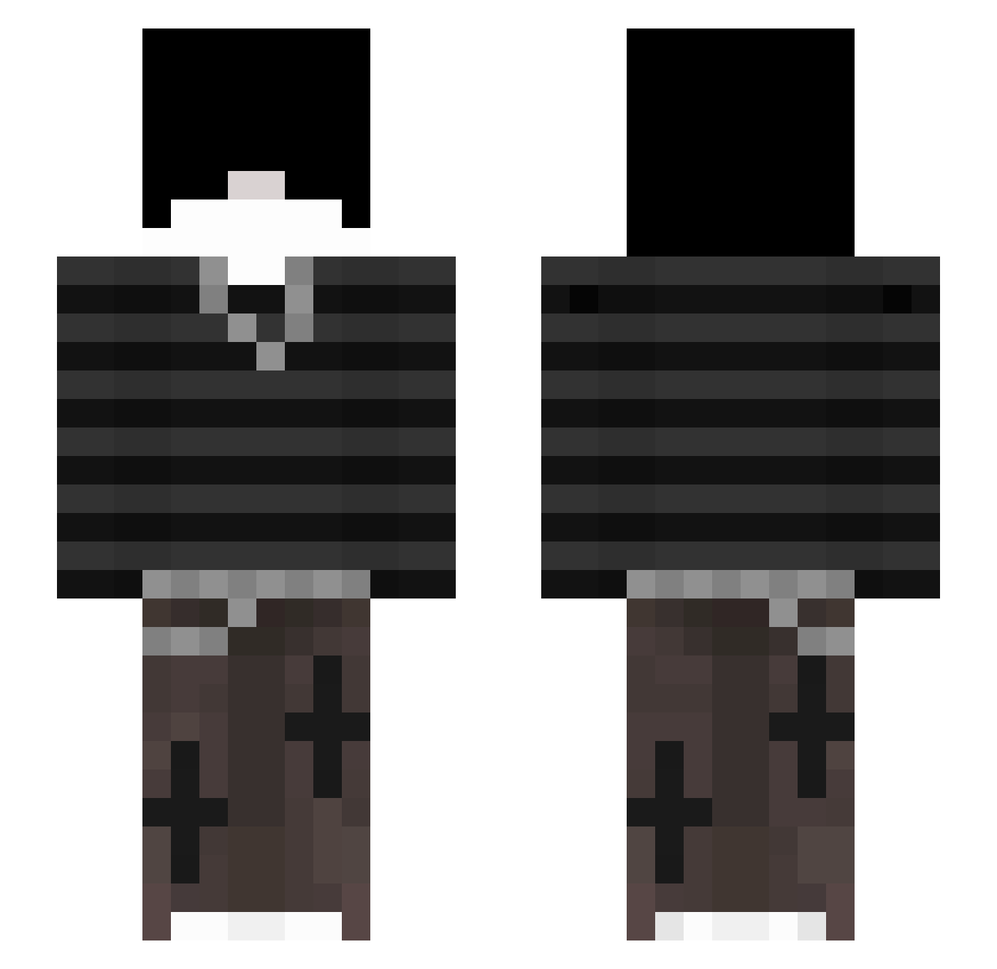 oversettling Minecraft skin, front and back view
