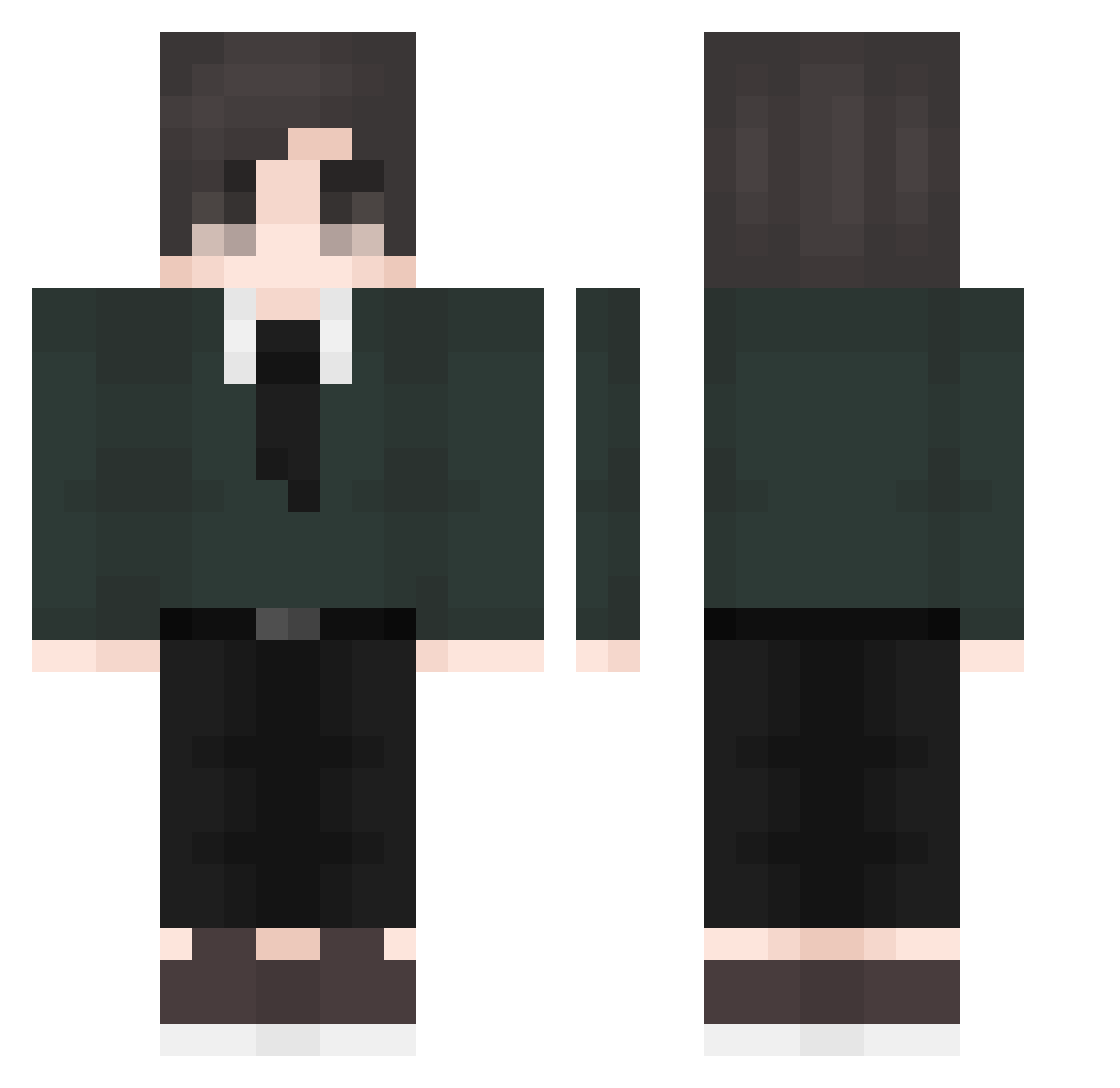 spondees Minecraft skin, front and back view